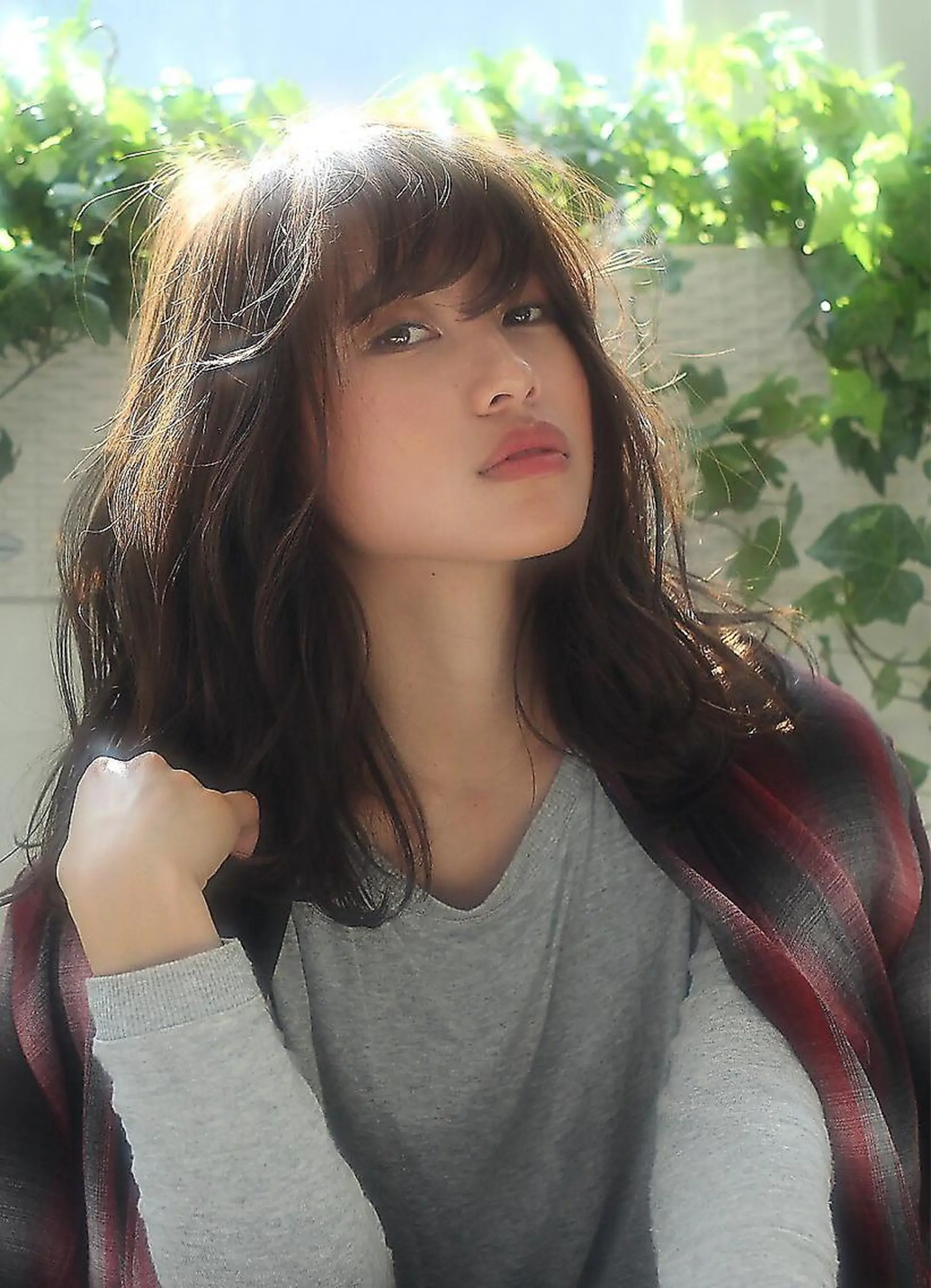 ミディアム セミロング ロング カラー ヘアアレンジ イルミナカラー 髪質改善 ami byAbsoのヘアスタイル