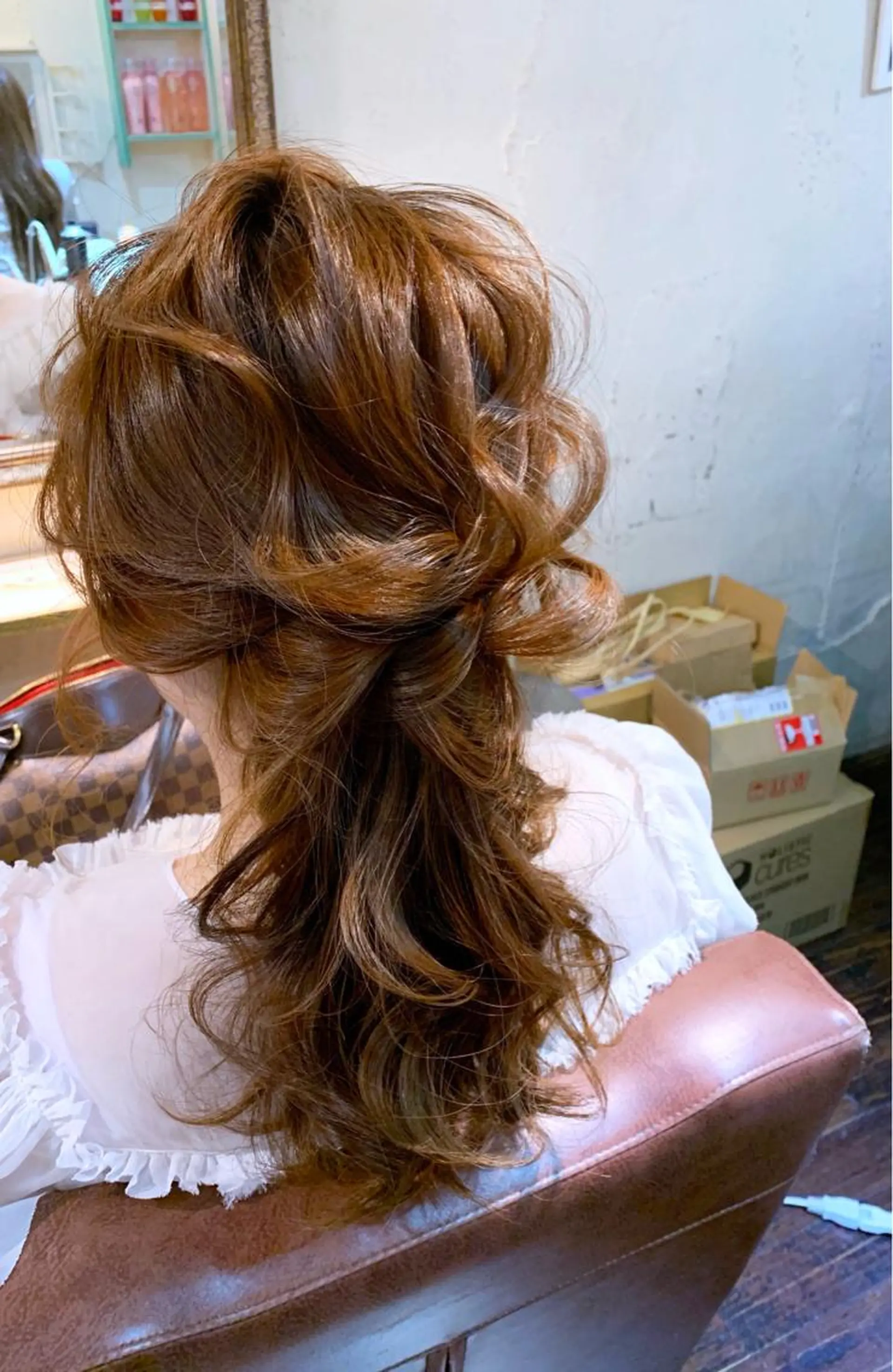 セミロング ヘアアレンジ ヘアセット 【カメレオン】 上村 祥子のヘアスタイル