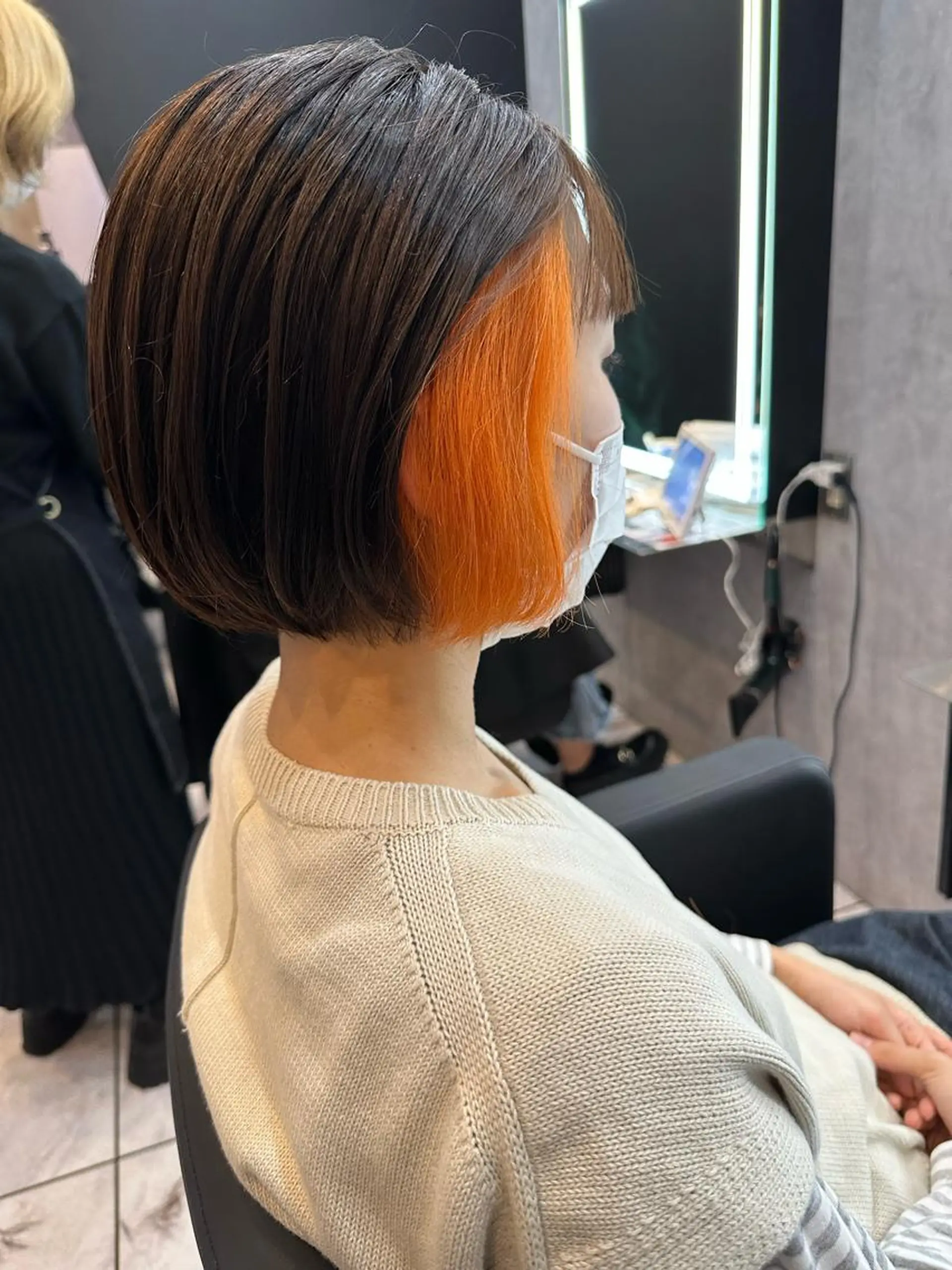 ショート ハイライト ヘアカラー 透明感/ブリーチ縮毛 /髪質改善/星野純一のヘアスタイル