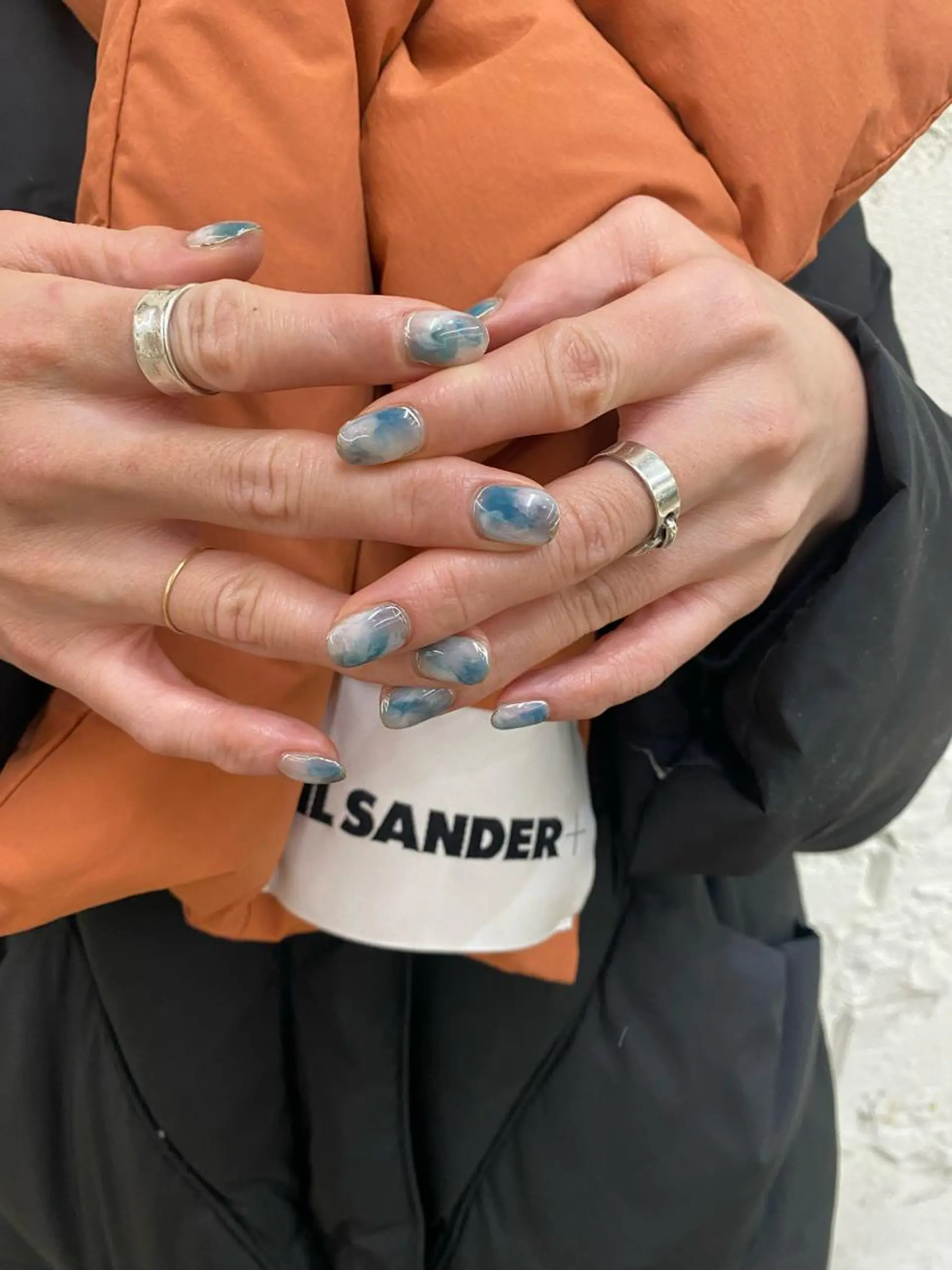 ネイル ブルー ハンドネイル nable.所属・栗林 実莉のネイルデザイン