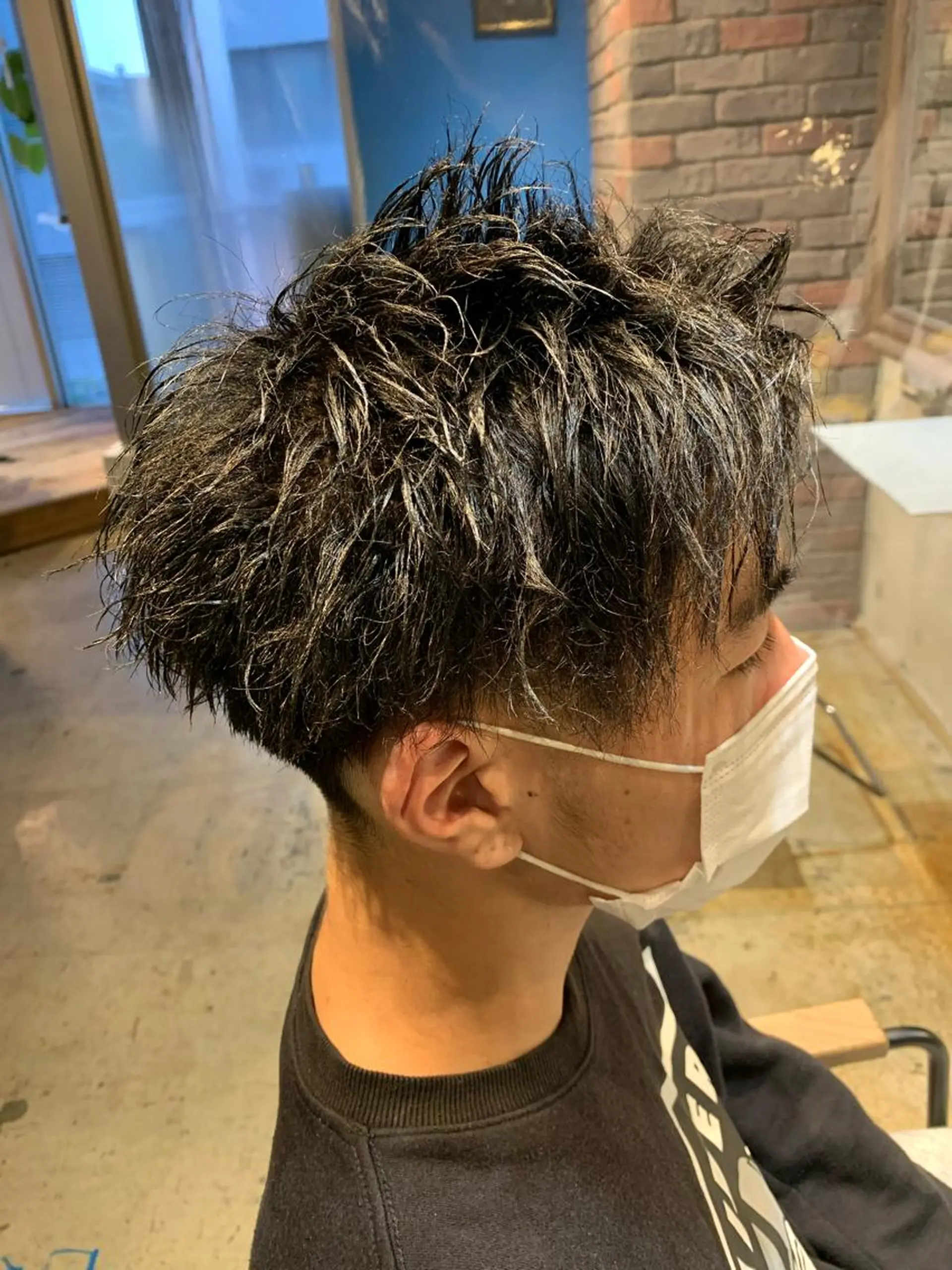 パーマ メンズ 刈り上げ カット パーマ 吉沢遣人/レイヤー 艶カラー/パーマのヘアスタイル