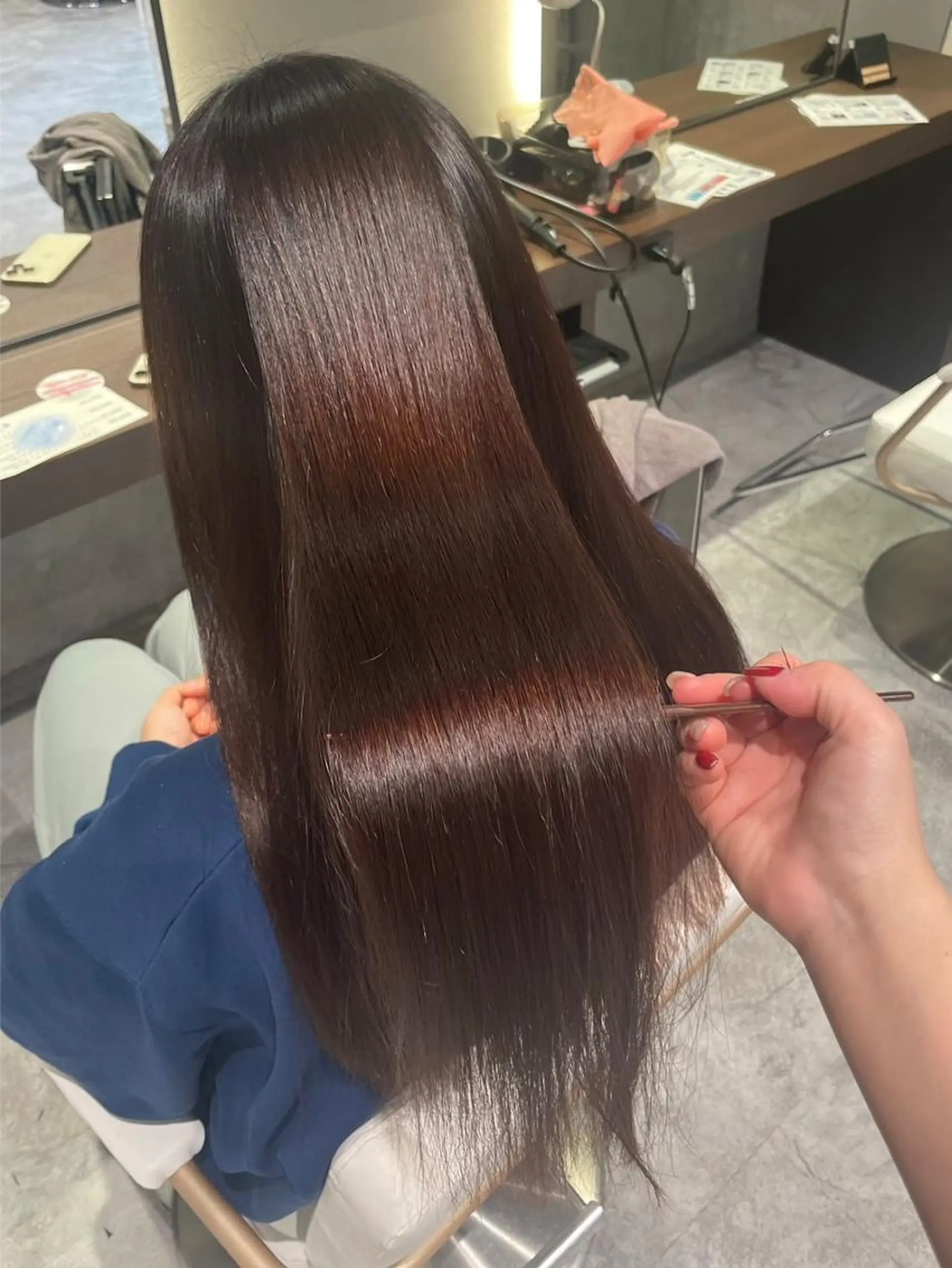 ロング 縮毛矯正 カット ヘアカラー 縮毛矯正特化🩰 竹口はるかのヘアスタイル