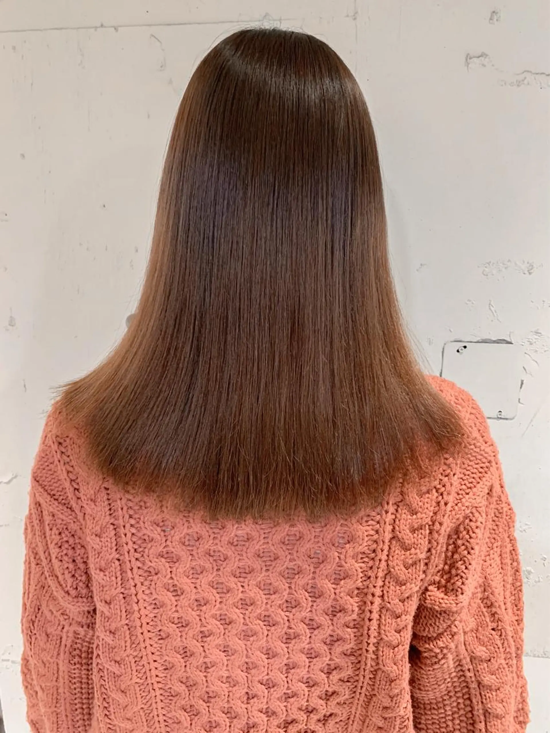 ミディアム パーマ ヘアアレンジ ストレートパーマ yuka .のヘアスタイル