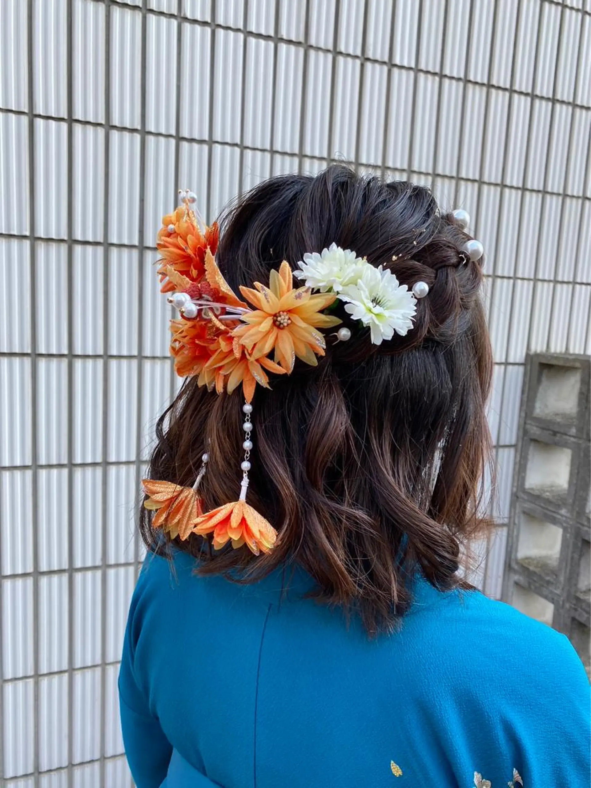 ミディアム ヘアアレンジ 成人式 卒業式のヘアスタイル クボタ ホノカのヘアスタイル