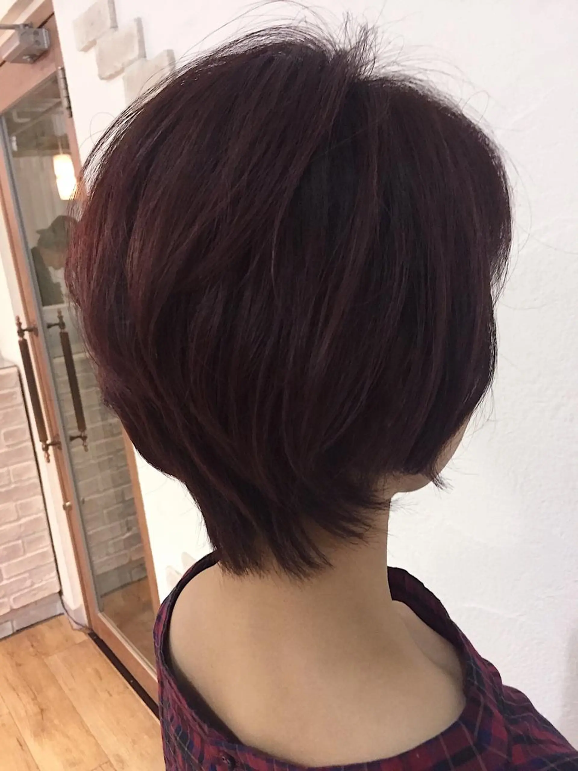 ショート カラー ヘアアレンジ ピンクカラー バイオレットカラー ショートヘア ハットリ /北習志野のヘアスタイル