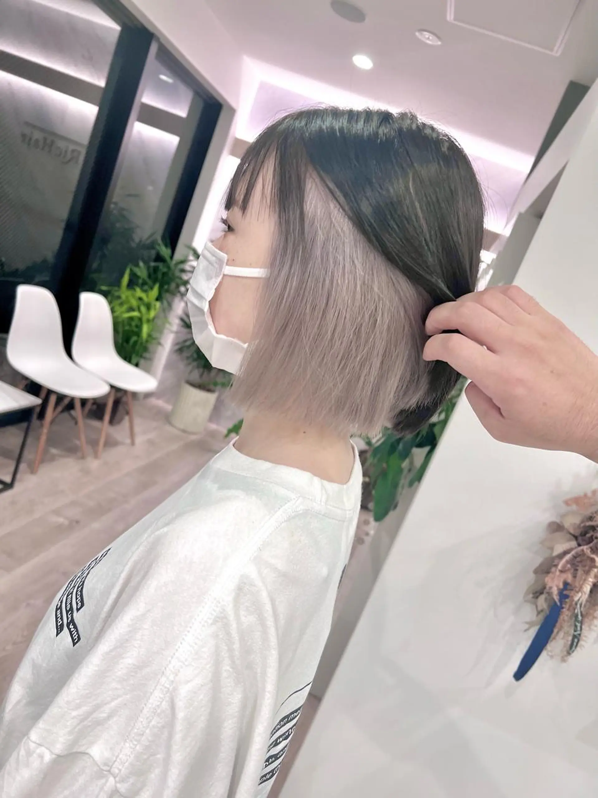 ショート 縮毛矯正 ヘアカラー トリートメント ブリーチ毛に縮毛矯正 ✨カラー✨山田 正幸のヘアスタイル