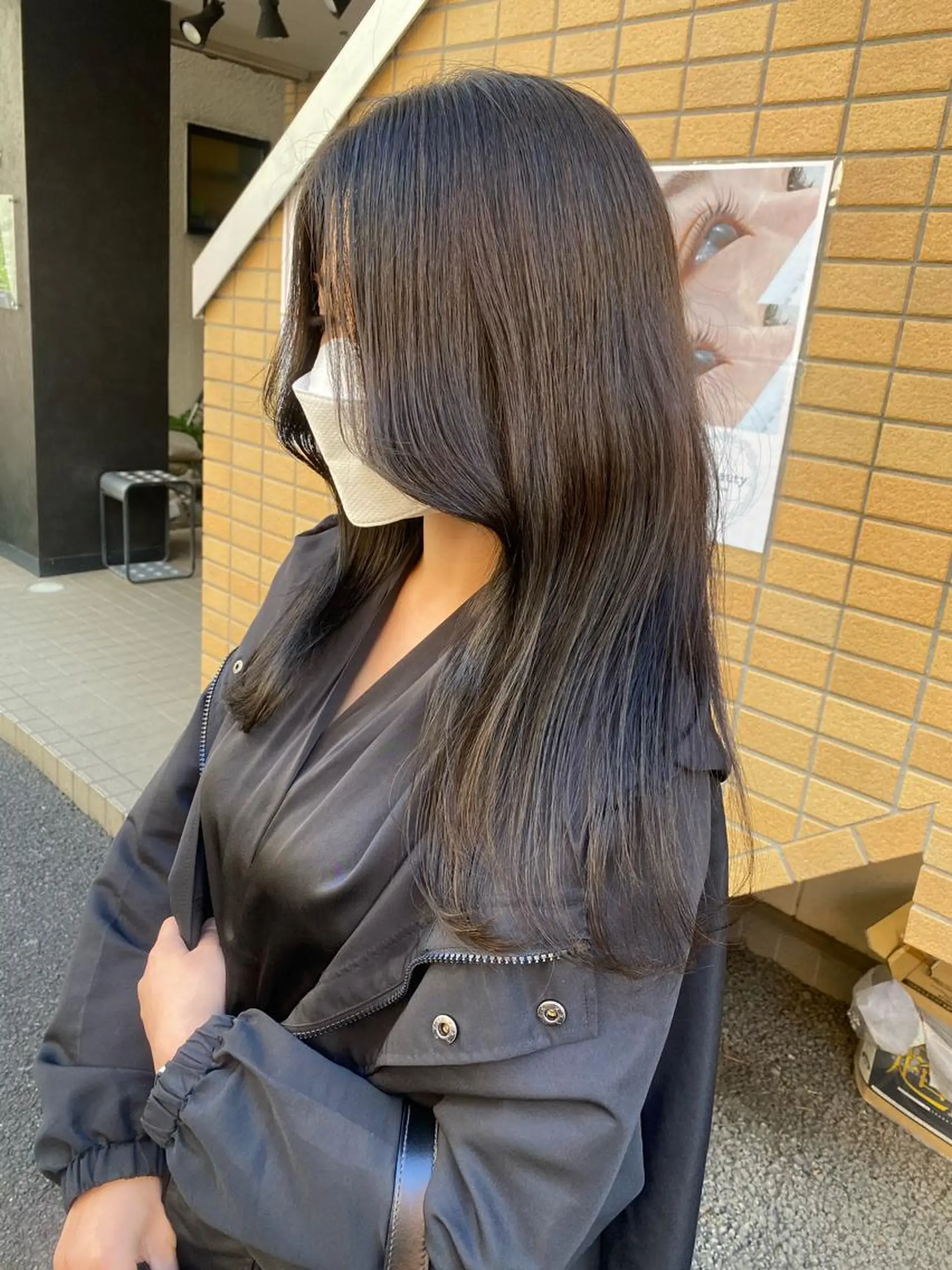 ロング 顔まわりレイヤー レイヤーカット カット ヘアカラー トリートメント 西山 恵太郎のヘアスタイル