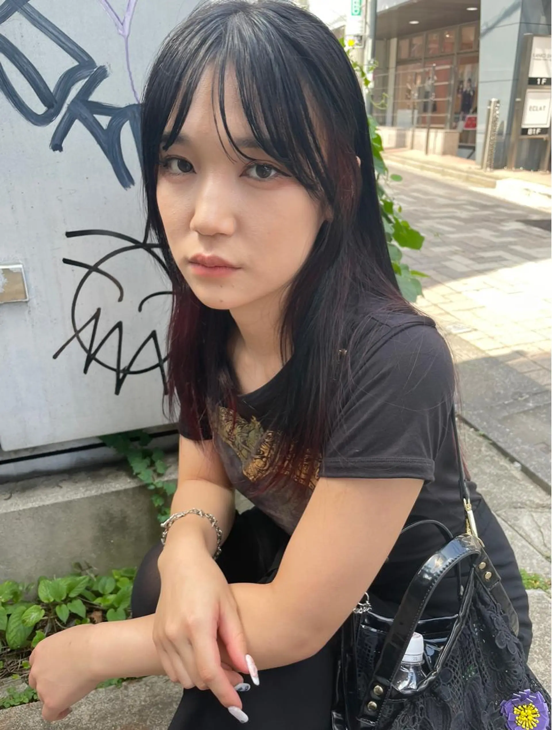 ロング カラー ヘアアレンジ バレイヤージュ ブリーチ ケアブリーチ デザインカラー ダブルカラー ヘアカラー トリートメント スパイラルパーマ 🌐hina⭐️のヘアスタイル