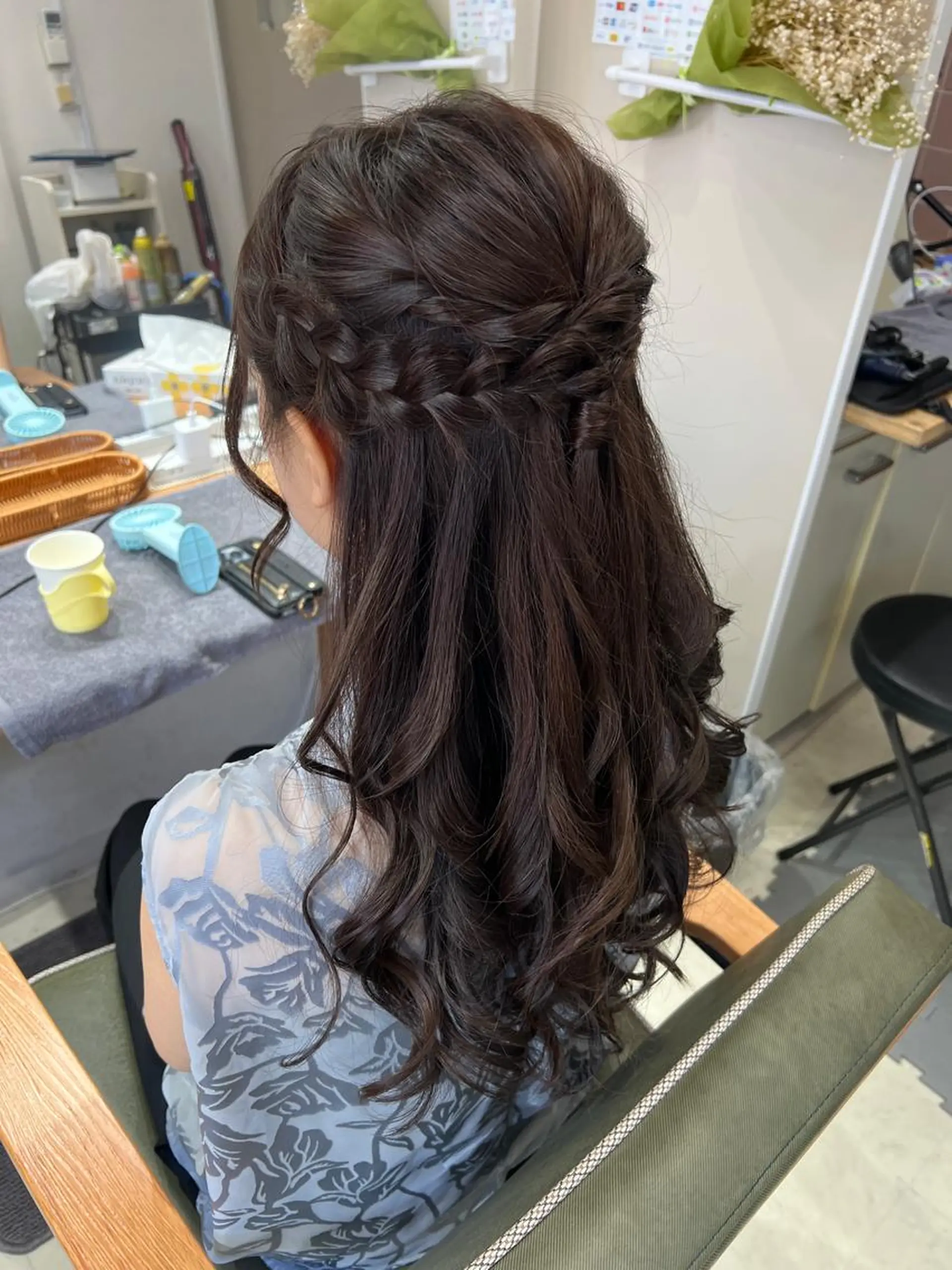 ロング ヘアアレンジ ハーフアップ 山室 敬義のヘアスタイル