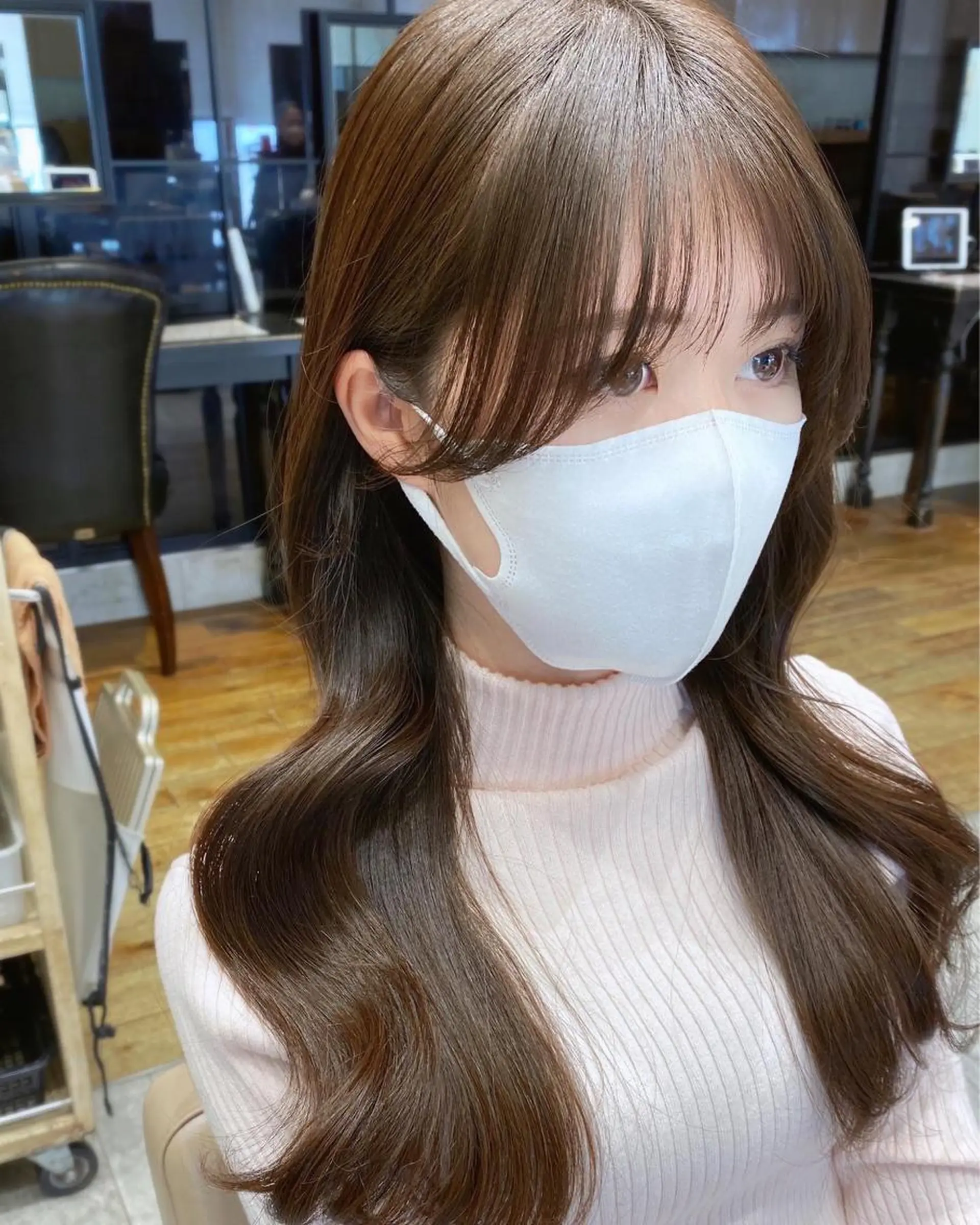 セミロング カラー On所属・顔まわりカット🌟 くびれヘア/寺門遥輝のヘアスタイル