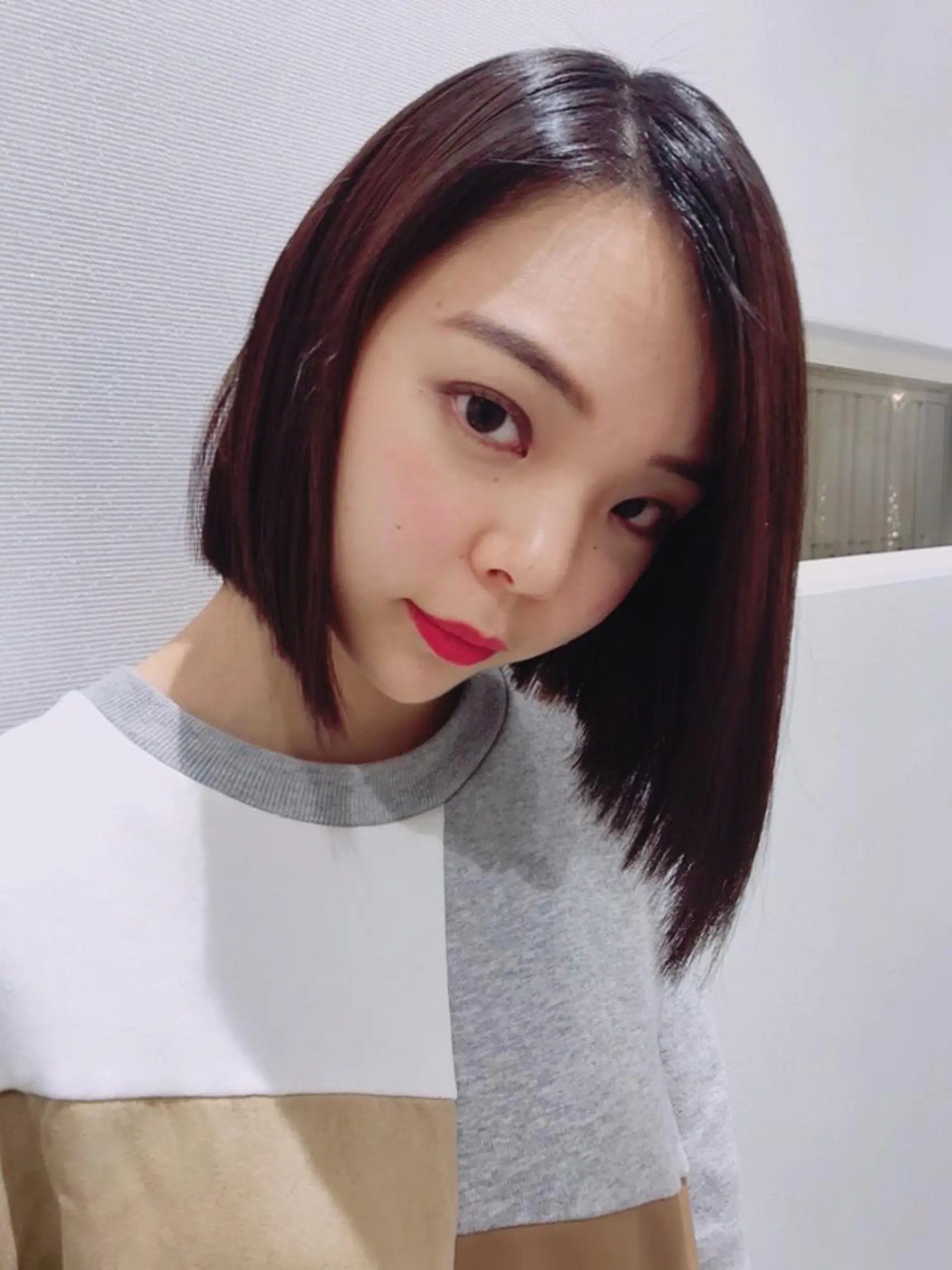 ミディアム ボブ 江崎 わか子のヘアスタイル