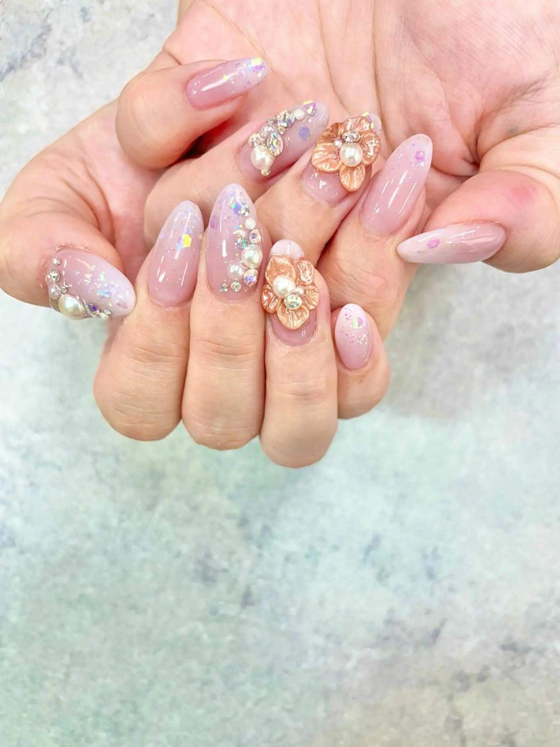 ネイル グラデーション ブライダルネイル ハンドネイル ハンドケア FASTNAIL PLUS 新宿店のネイルデザイン