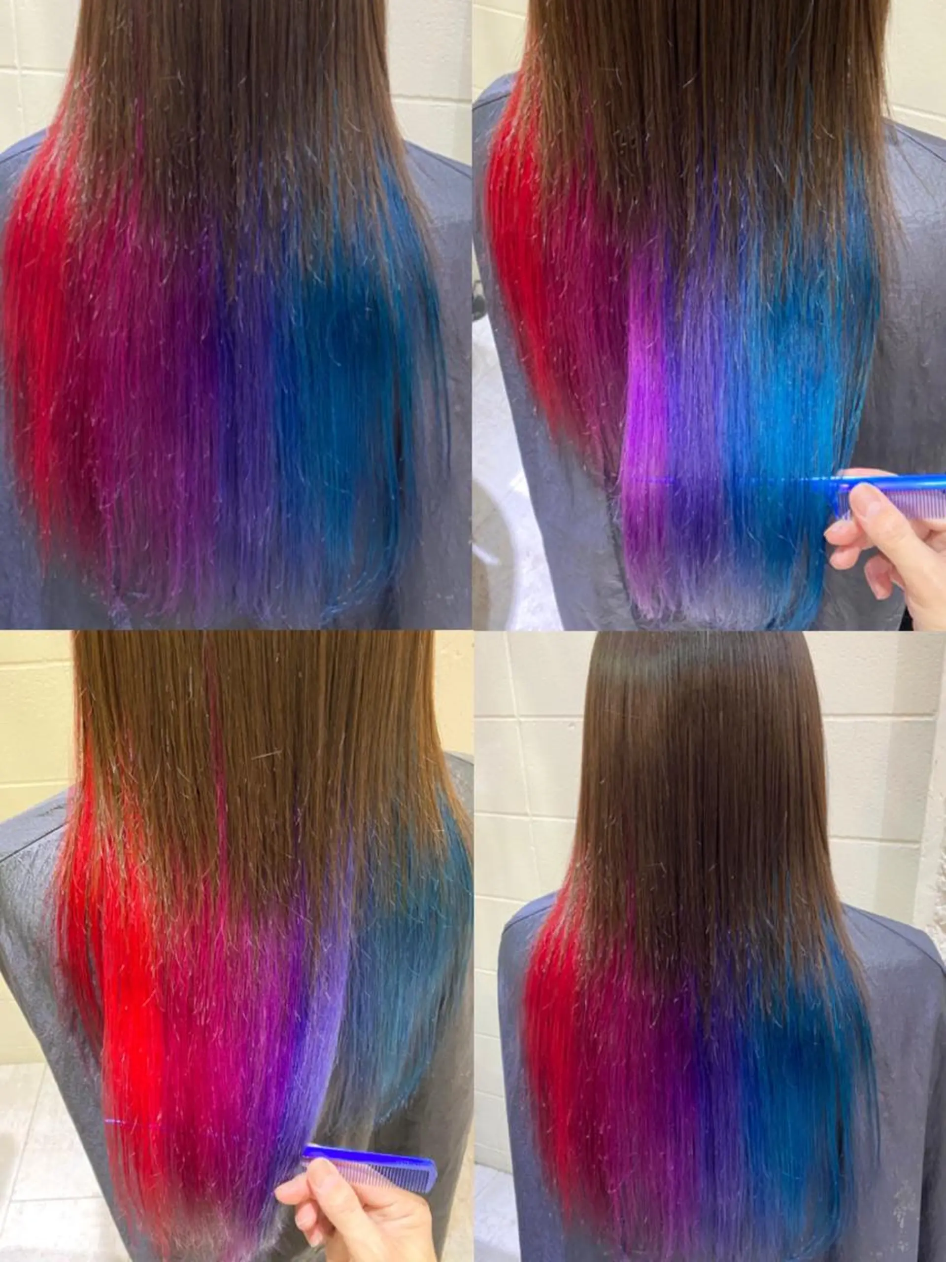 ロング カラー ササ キのヘアスタイル