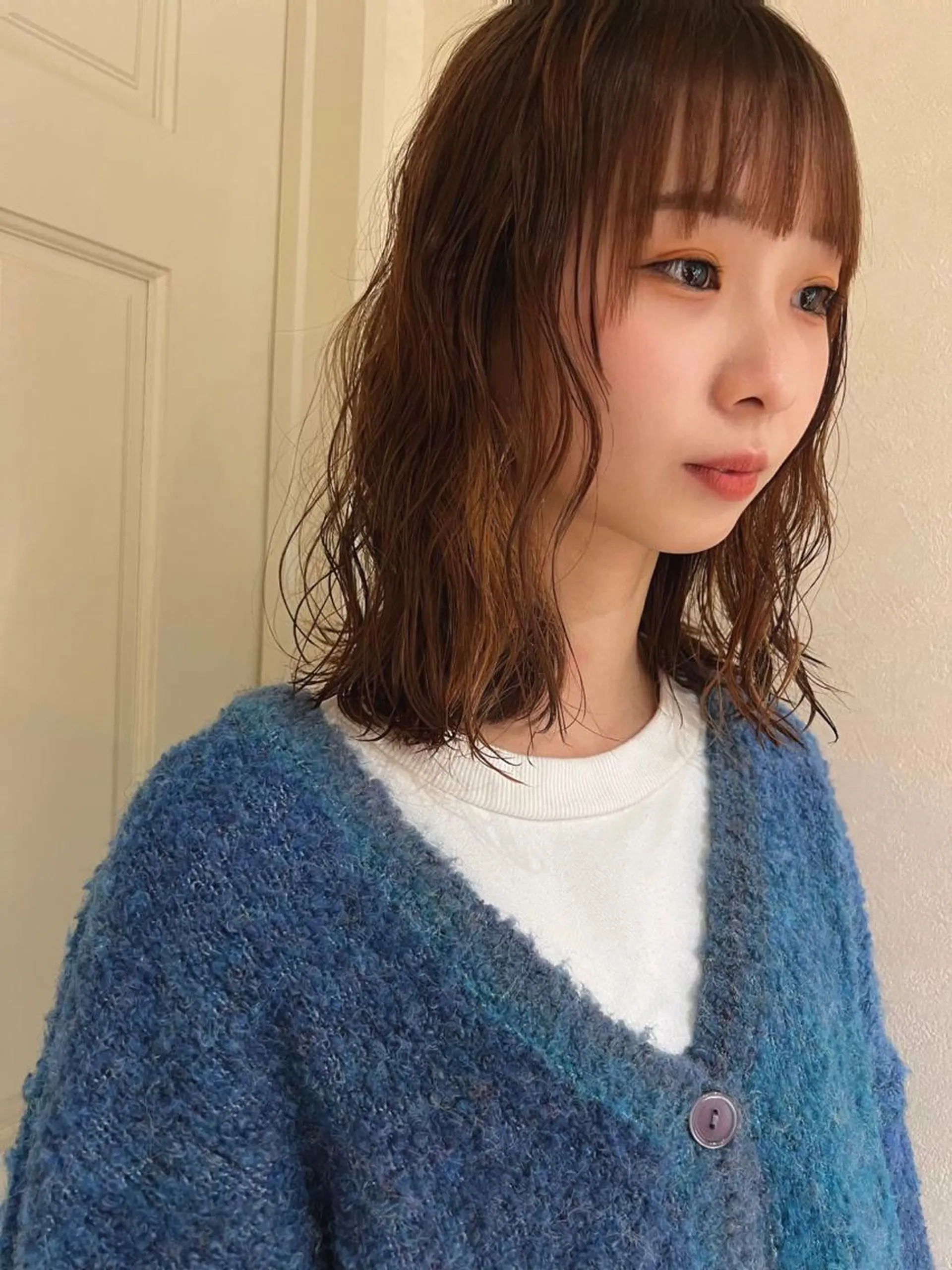 ミディアム カラー パーマ hotely所属・✨まとまるボブ/ 切りっぱなし/ユキナのヘアスタイル