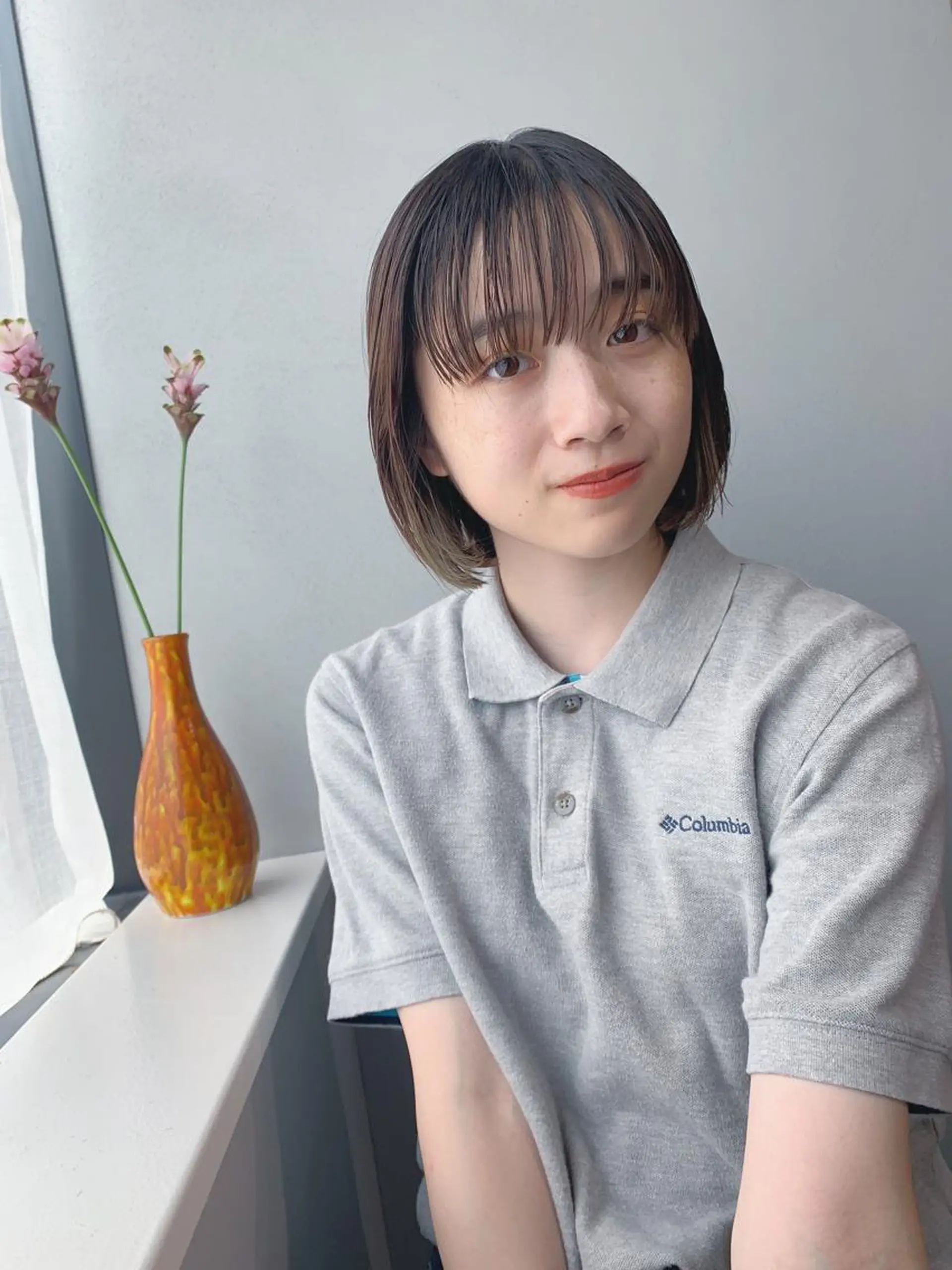 ショート カラー ボブパーマコテ巻き風 パーマNo1深江秀平のヘアスタイル