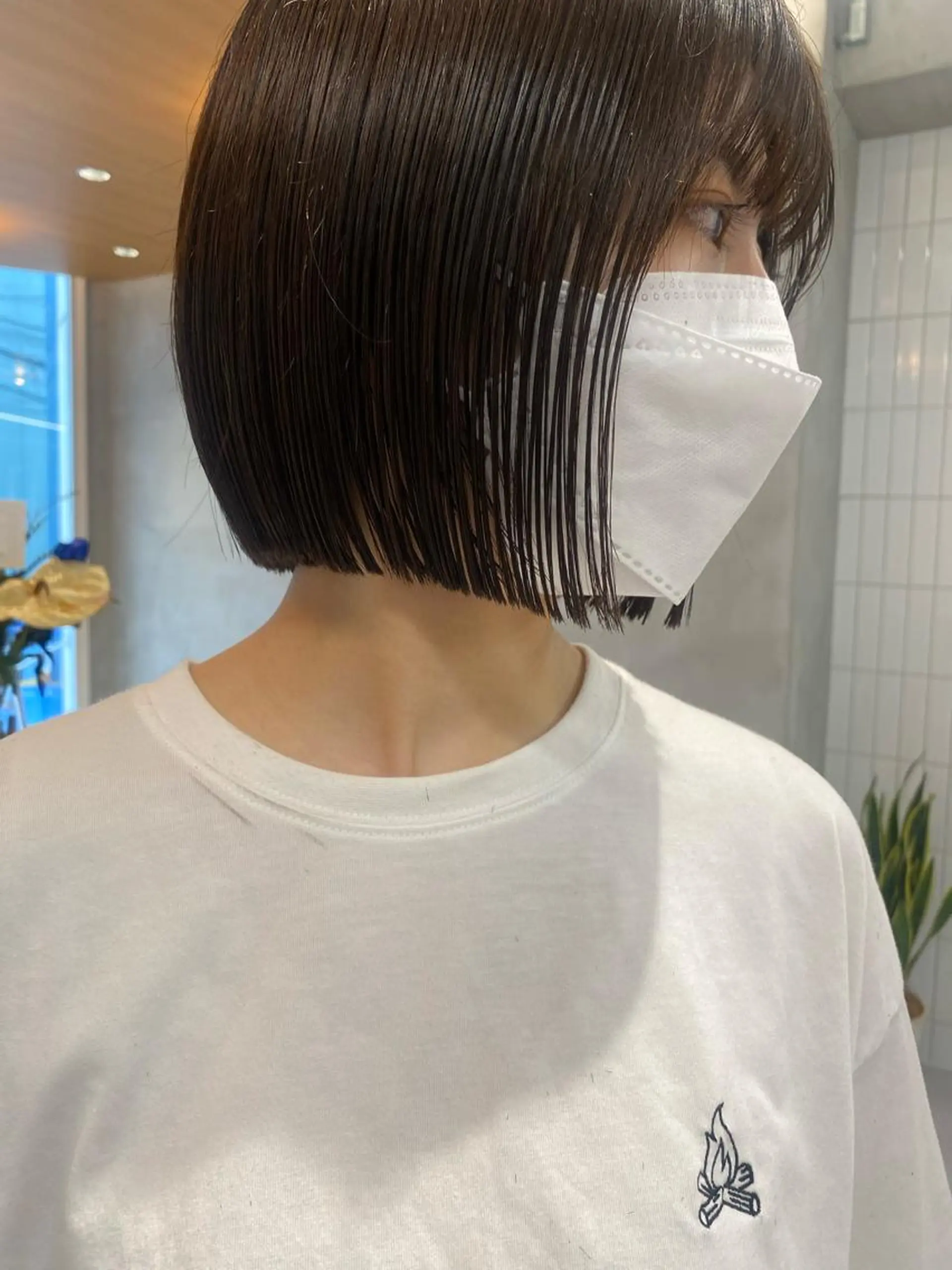 ショート カラー カット ヘアカラー トリートメント センターパート/ 暖色カラーayuのヘアスタイル