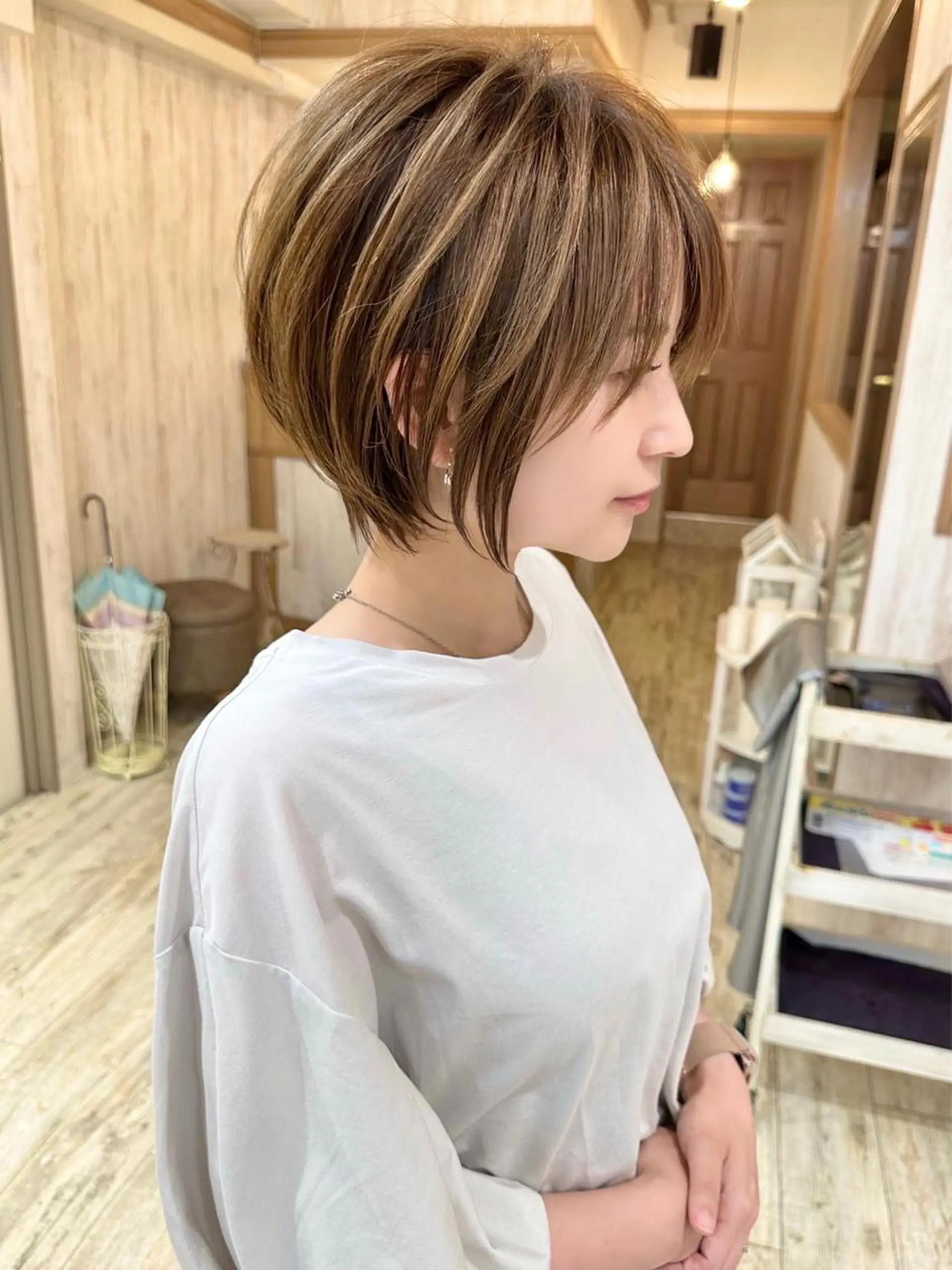 ショート おのだ あやなのヘアスタイル