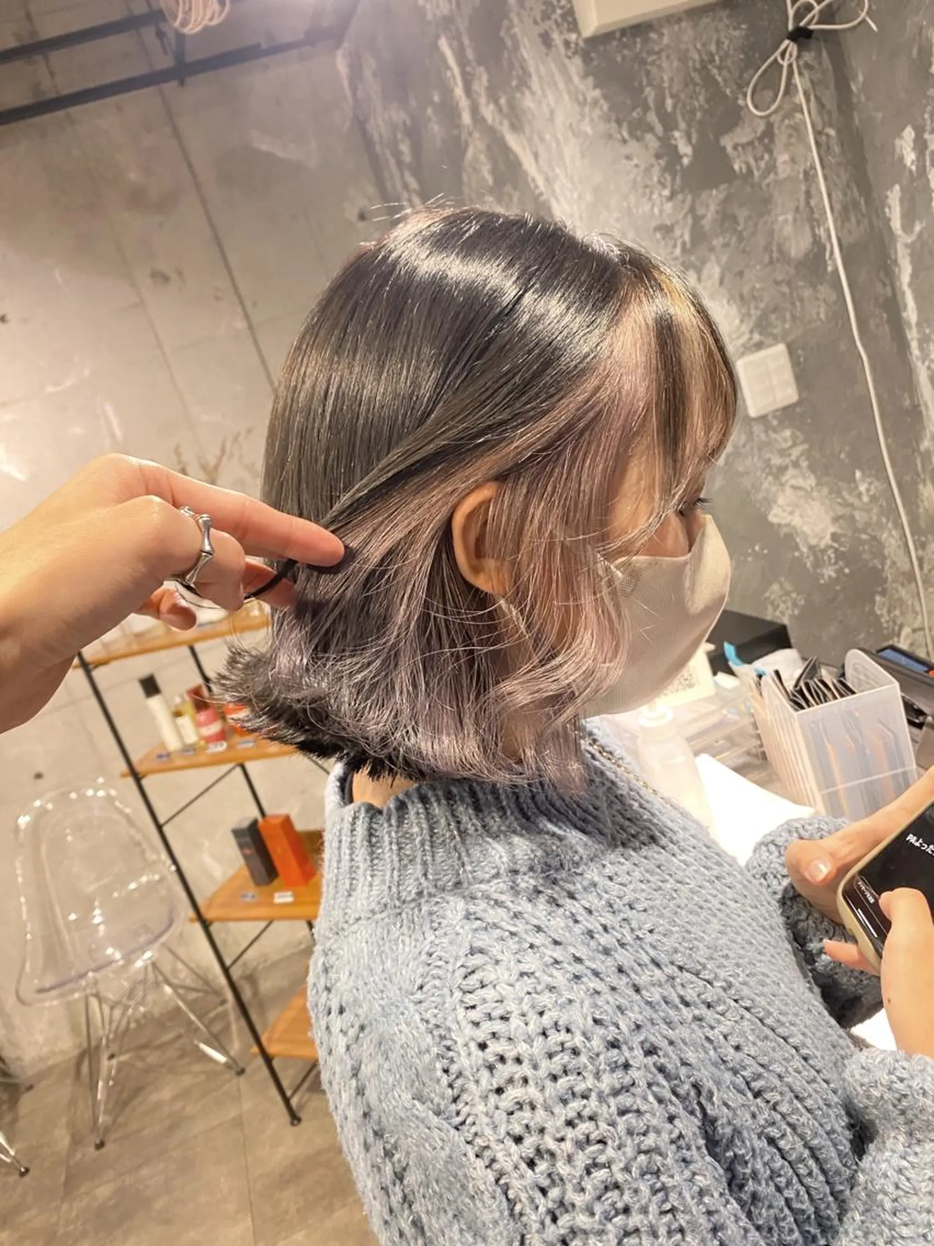 ミディアム カラー EGO所属・EGO Top stylistのヘアスタイル