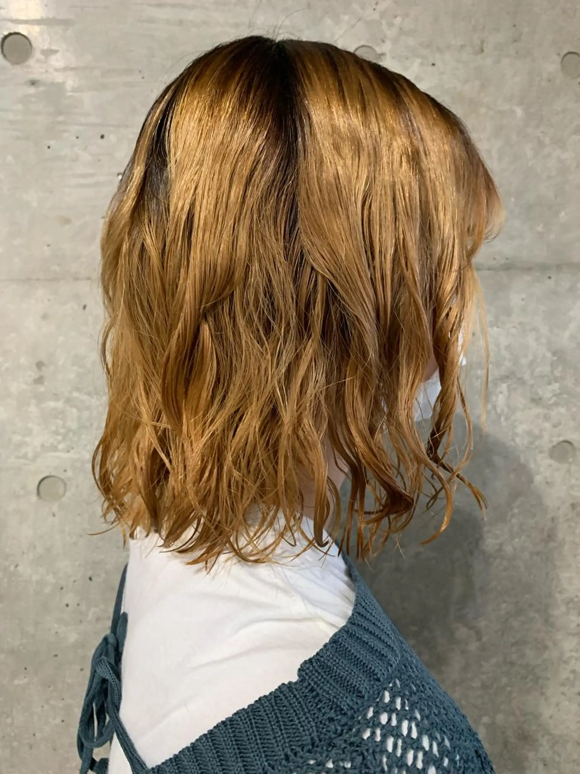 ミディアム パーマ ボブパーマコテ巻き風 パーマNo1深江秀平のヘアスタイル