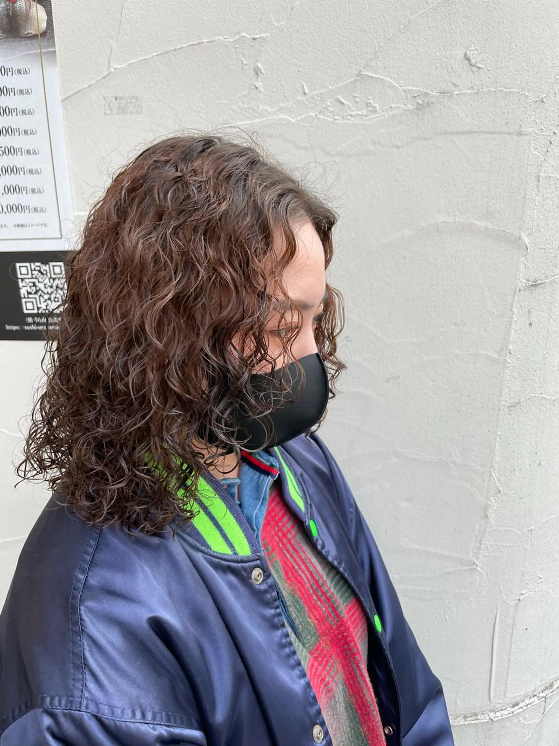 セミロング パーマ 大石 陽菜のヘアスタイル