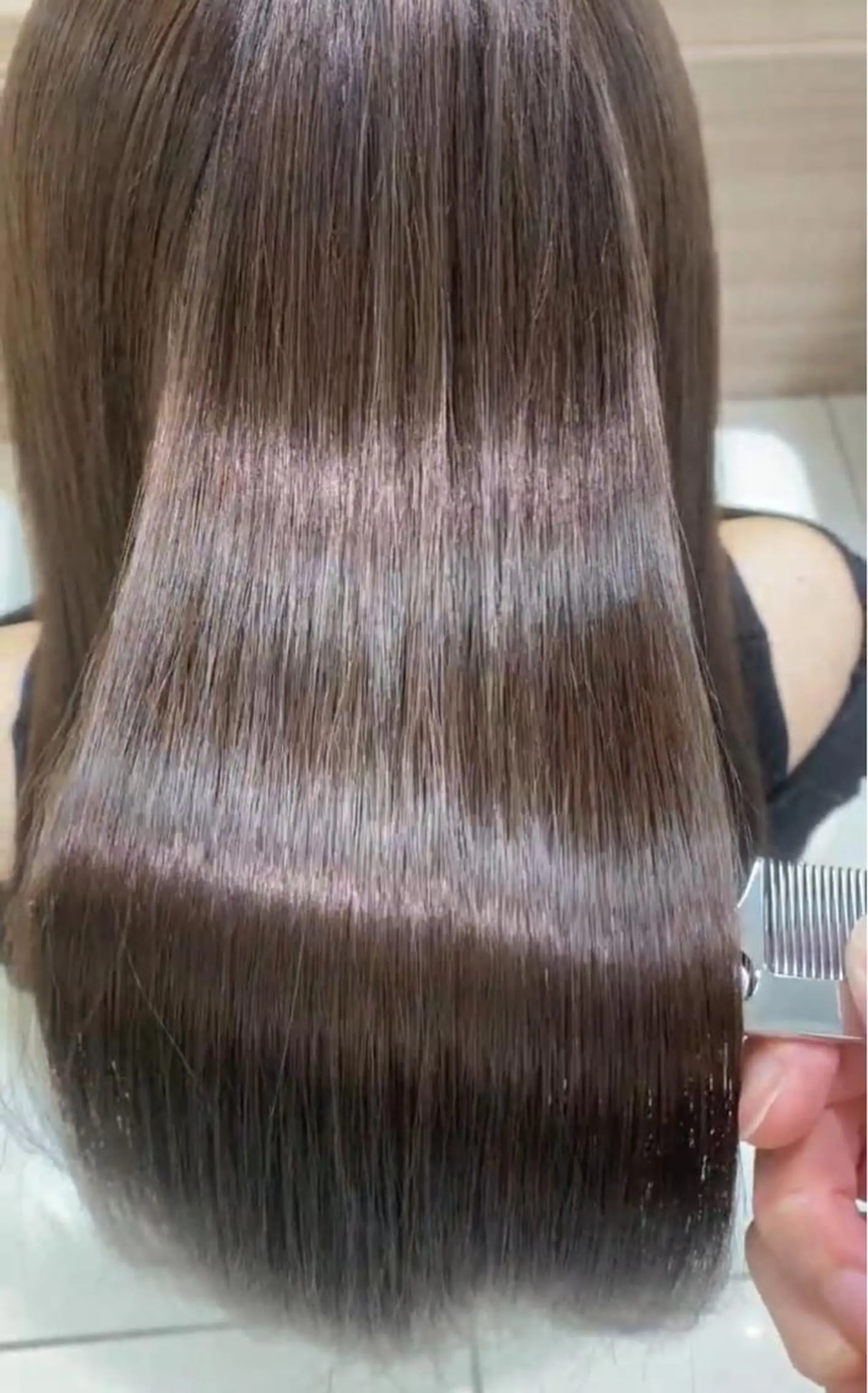 ロング パーマ 髪質改善 縮毛矯正 トリートメント 古畑 翔太のヘアスタイル