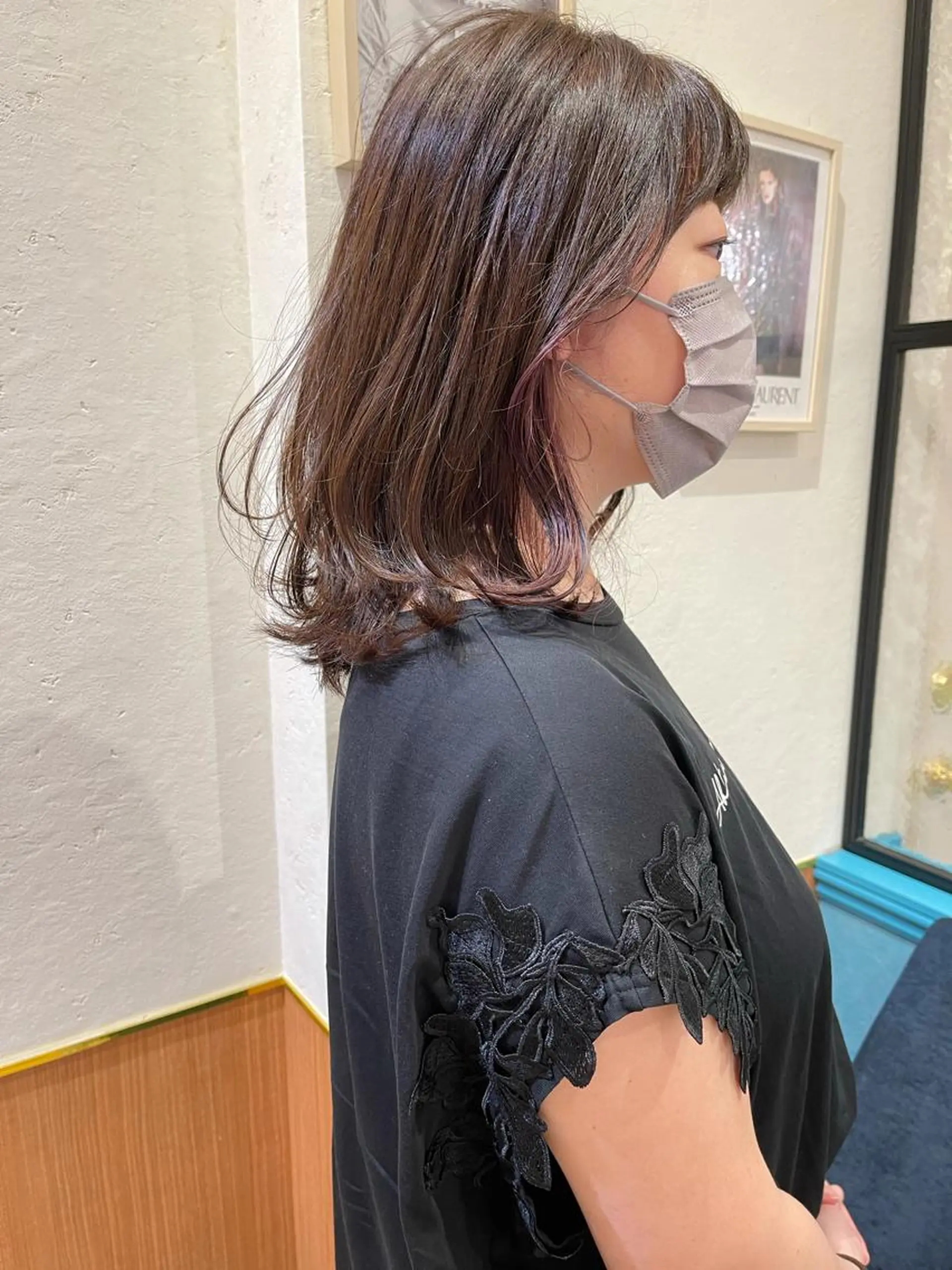 ミディアム カラー レイヤーカット ヘアカラー トリートメント ヘアセット Londideal 高橋ヒロシのヘアスタイル