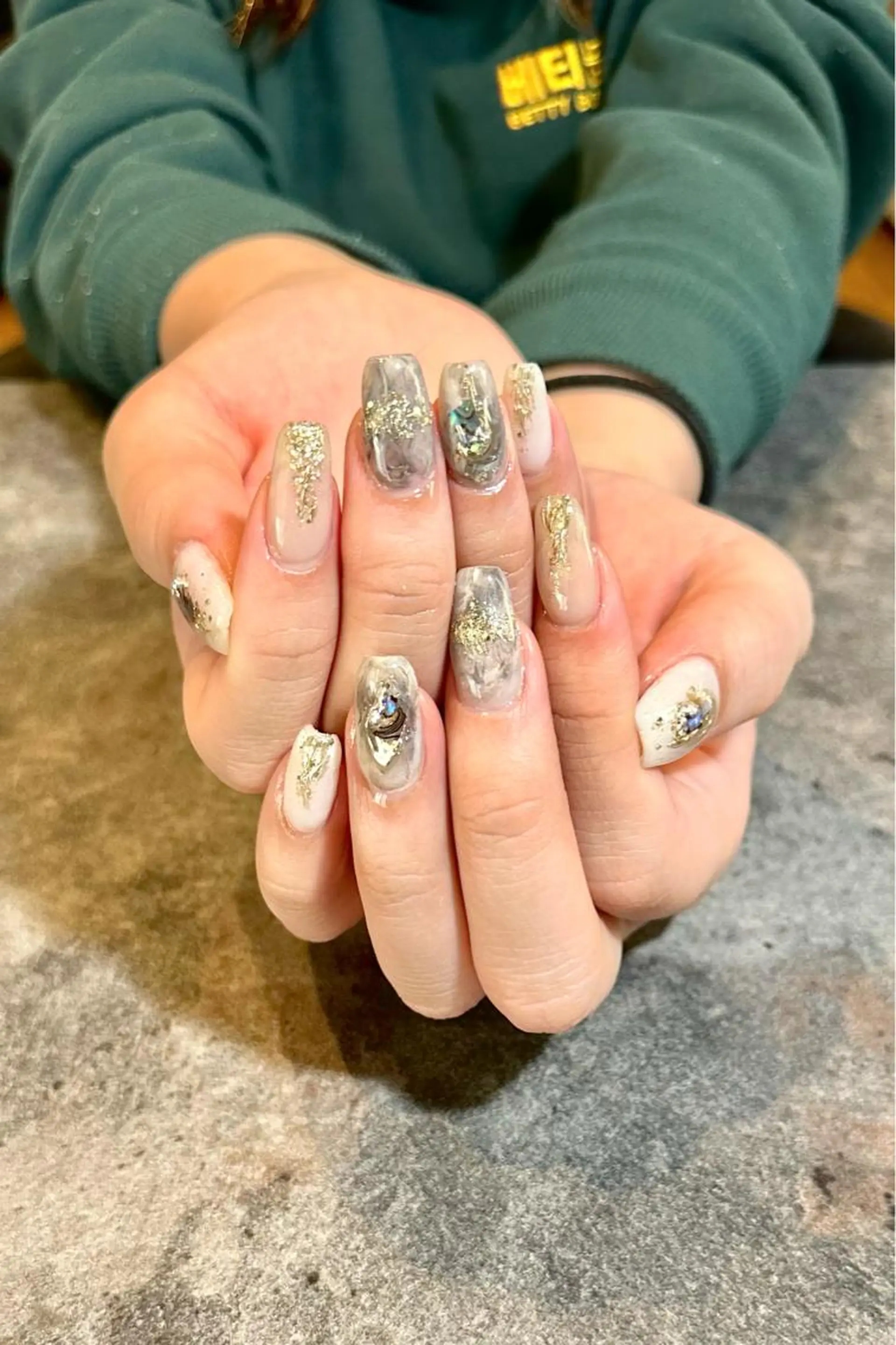 ネイル フラワーネイル ジェルネイル 大理石ネイル(マーブル) ニュアンスネイル シンプルネイル nail salon amanoのネイルデザイン