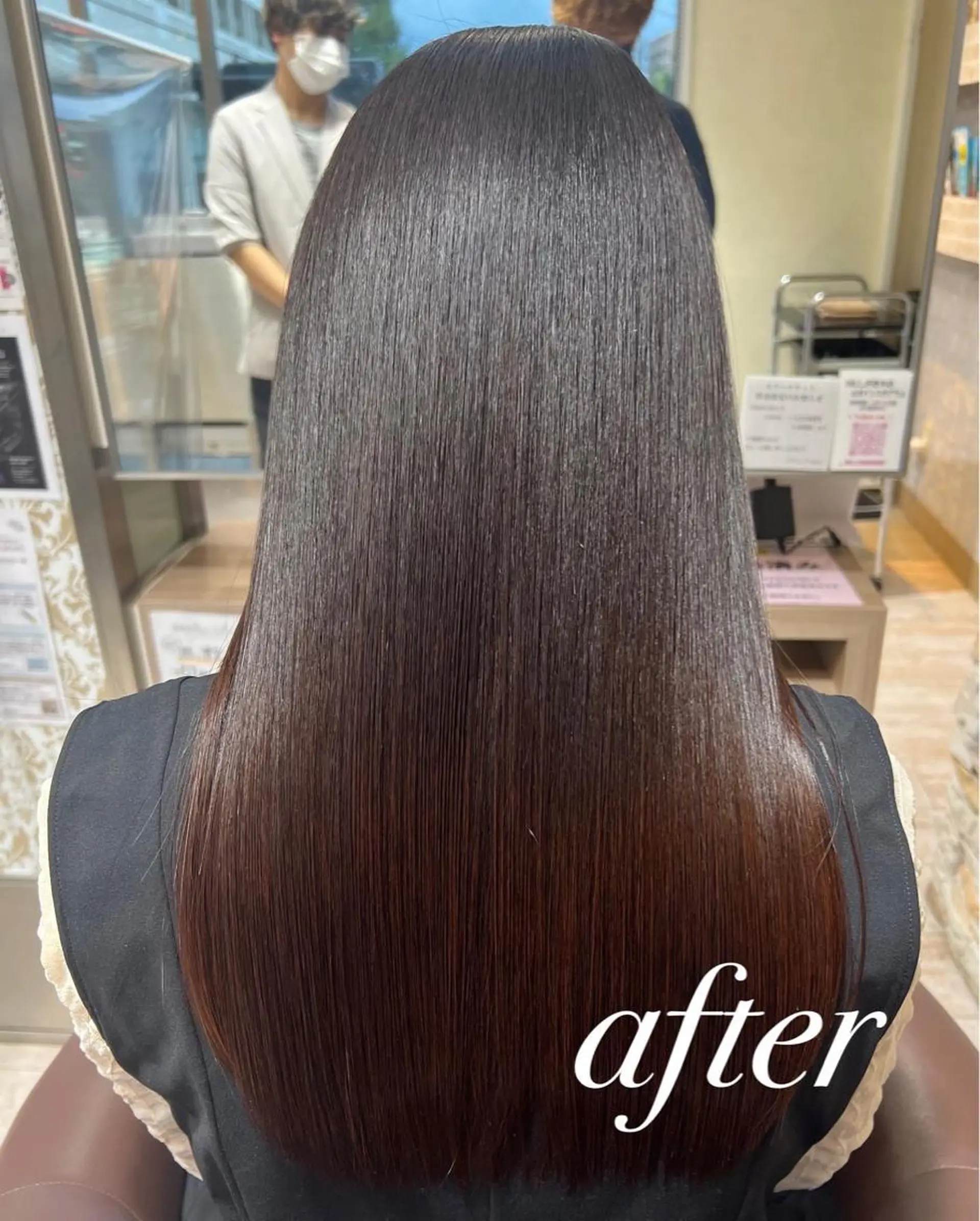 ロング 縮毛矯正 鯉谷　僚 【本物の髪質改善】のヘアスタイル