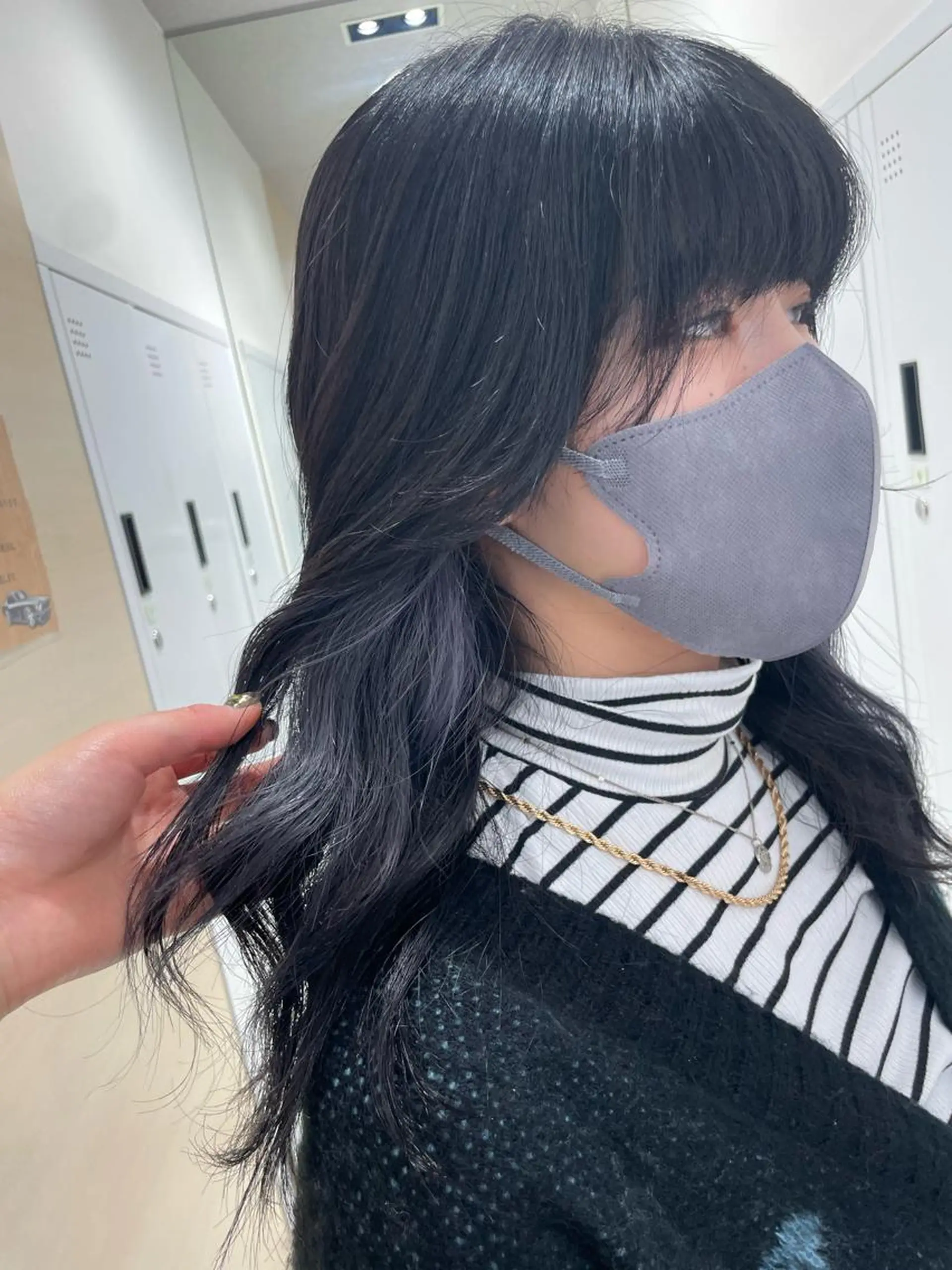 ロング カラー ブリーチ ヘアカラー クロスパーマ/うる艶 カラー/Kurumiのヘアスタイル