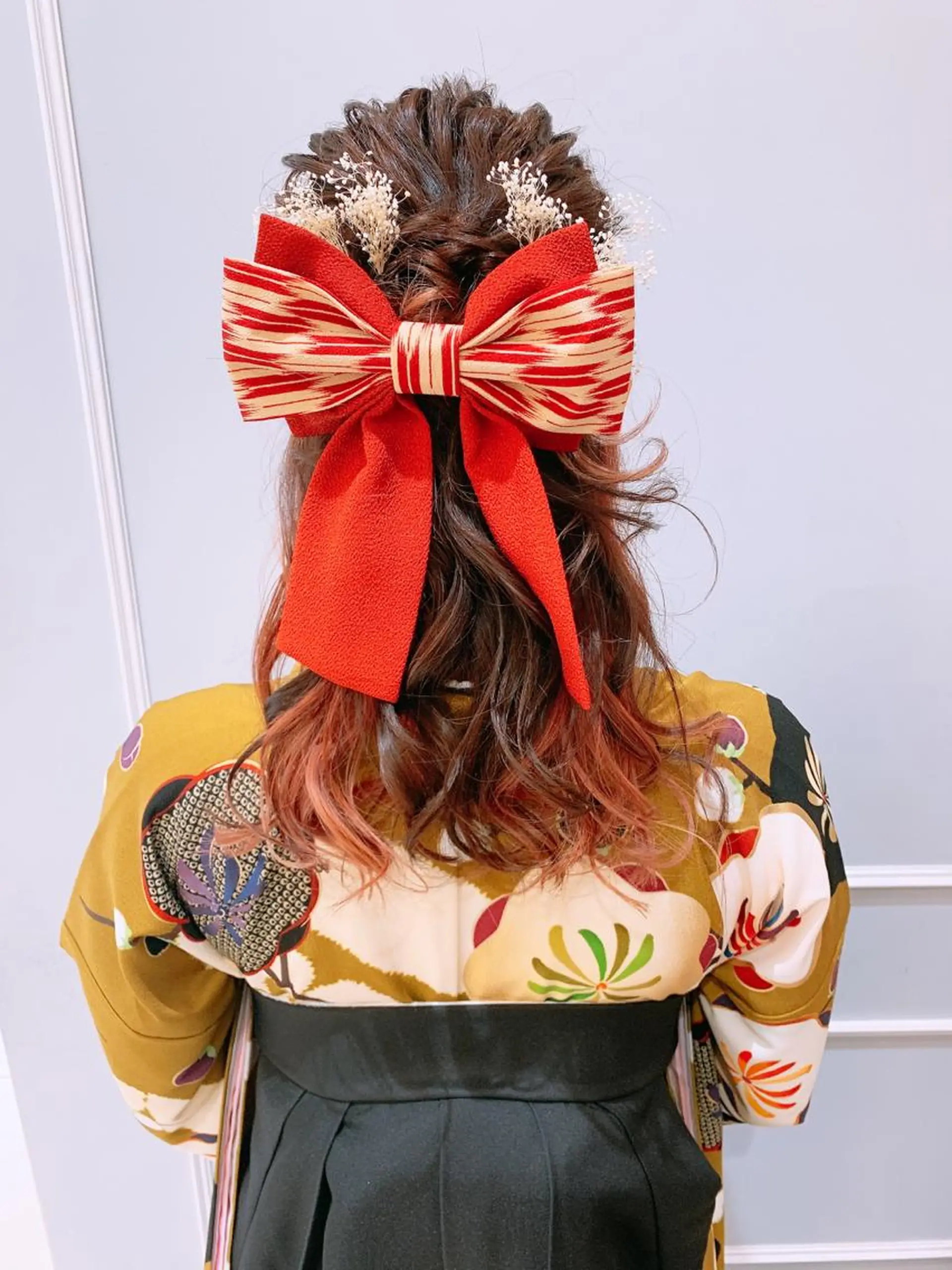 セミロング カラー ヘアアレンジ 卒業式のヘアスタイル 着付け 🦖鶴岡香純🦖 産休中のヘアスタイル