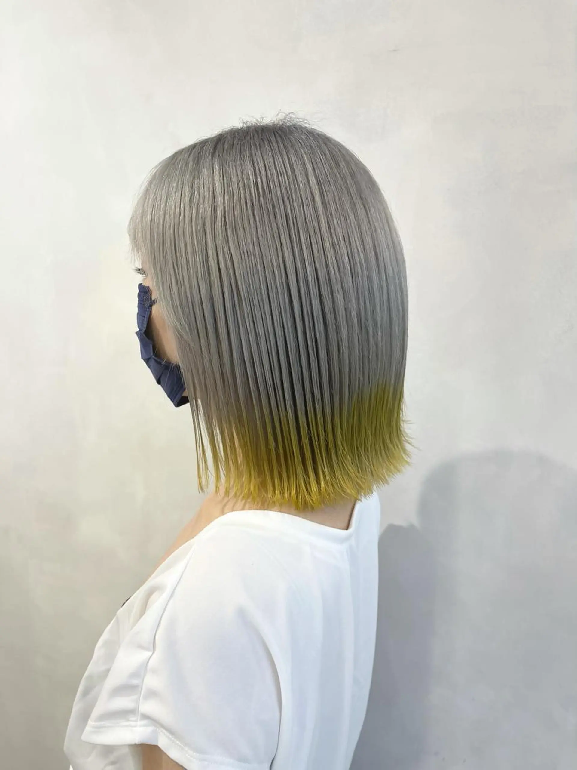 ミディアム カラー ブリーチ イエローカラー カット ヘアカラー トリートメント 🦋レイヤーカット ミドリカワ🦋のヘアスタイル