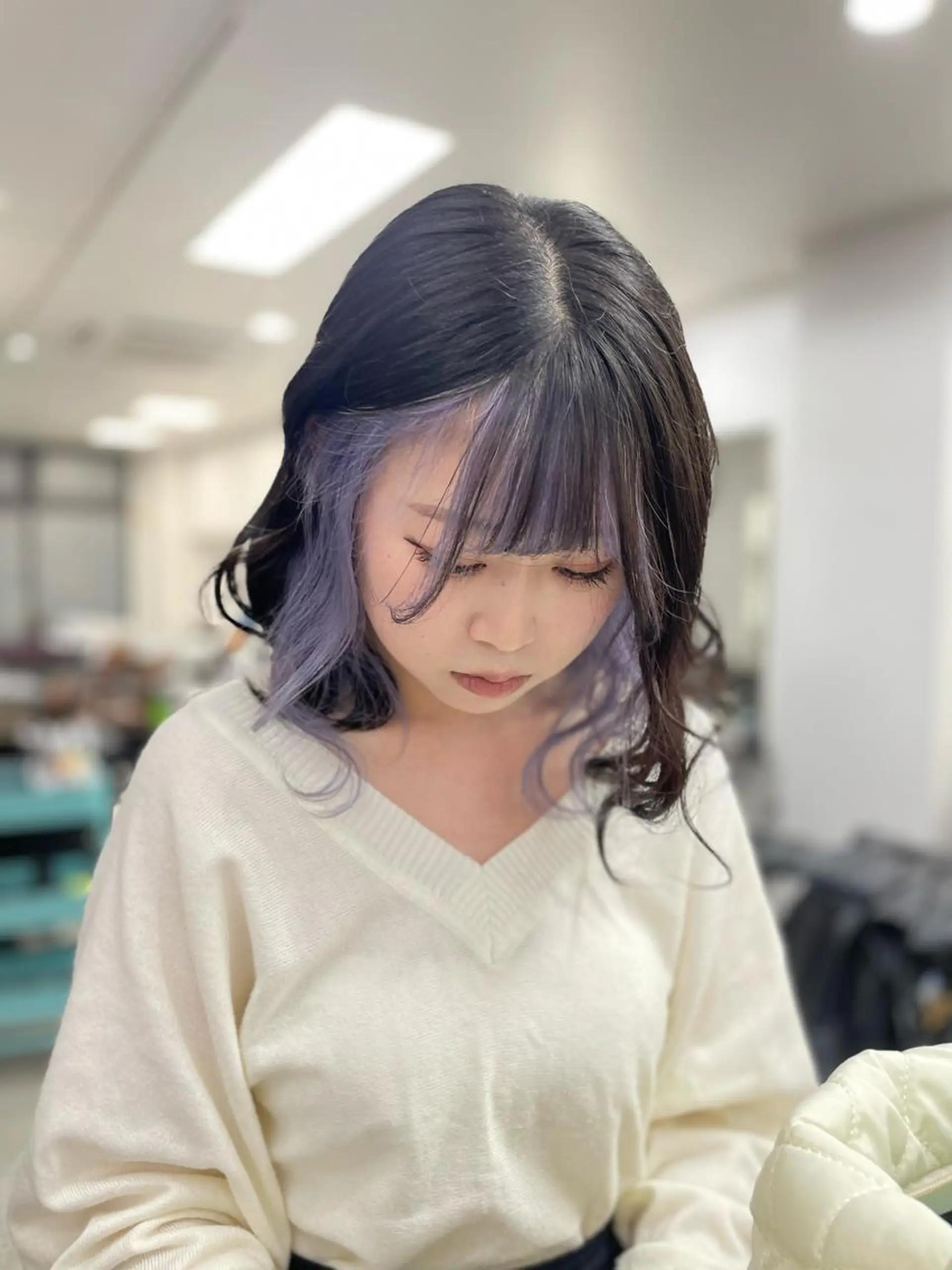 ミディアム ヘアカラー トリートメント asumi/栄/ハイ トーン/ブリーチ/のヘアスタイル