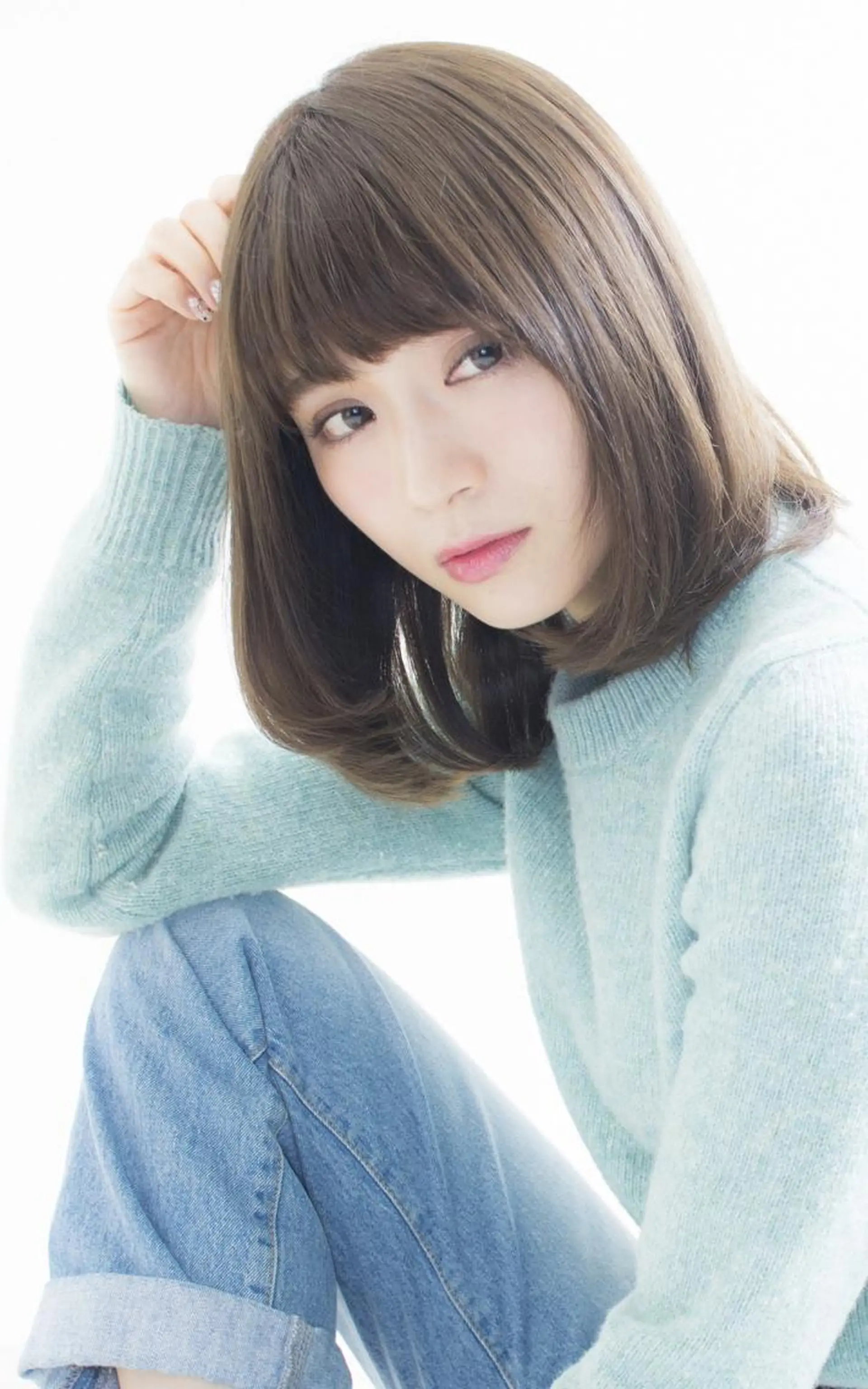 ミディアム カラー カット Agu hair rupia 金沢店所属・金沢美容室/ 艶髪/夜営業/JINのヘアスタイル