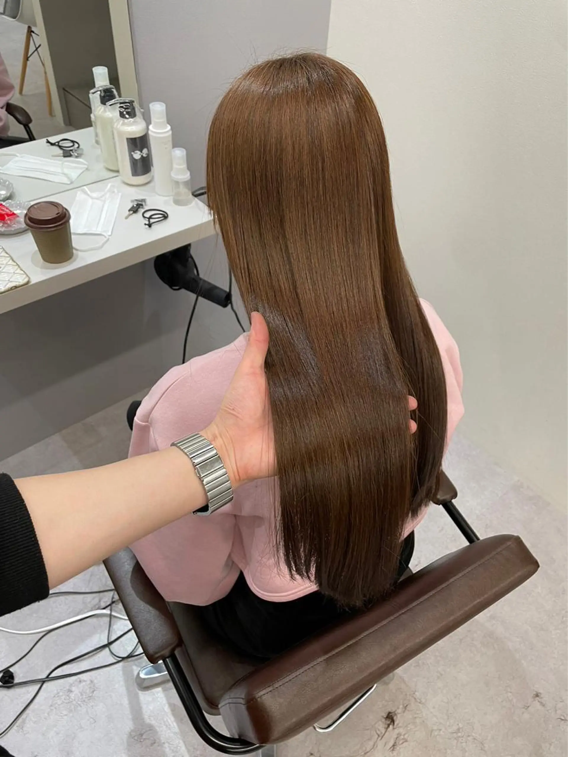 ロング カット 縮毛矯正 トリートメント 酸性縮毛矯正 Coreすずのヘアスタイル