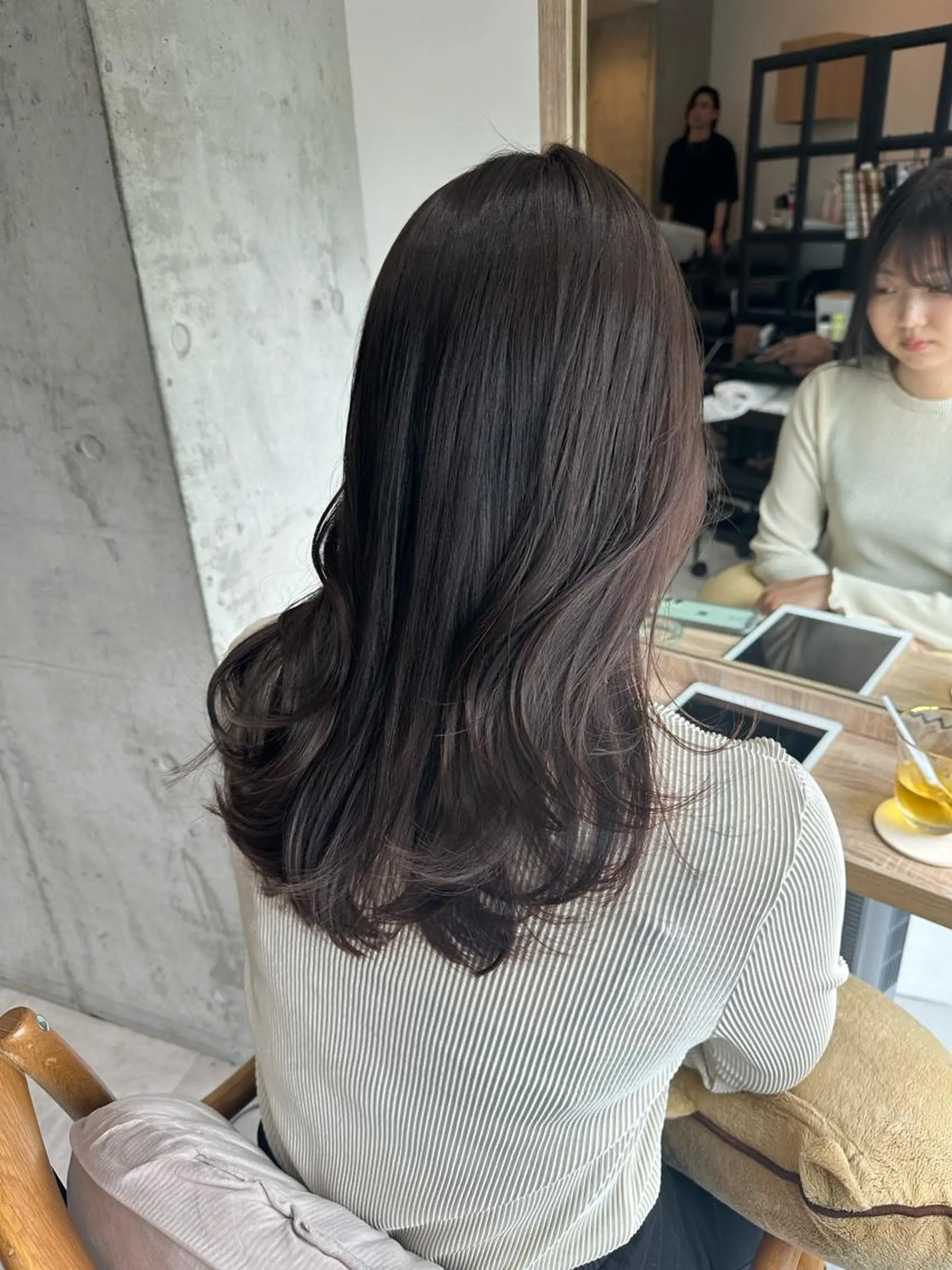 セミロング カット ヘアカラー トリートメント ✨透明感カラー 恵比寿HAYATO✨のヘアスタイル