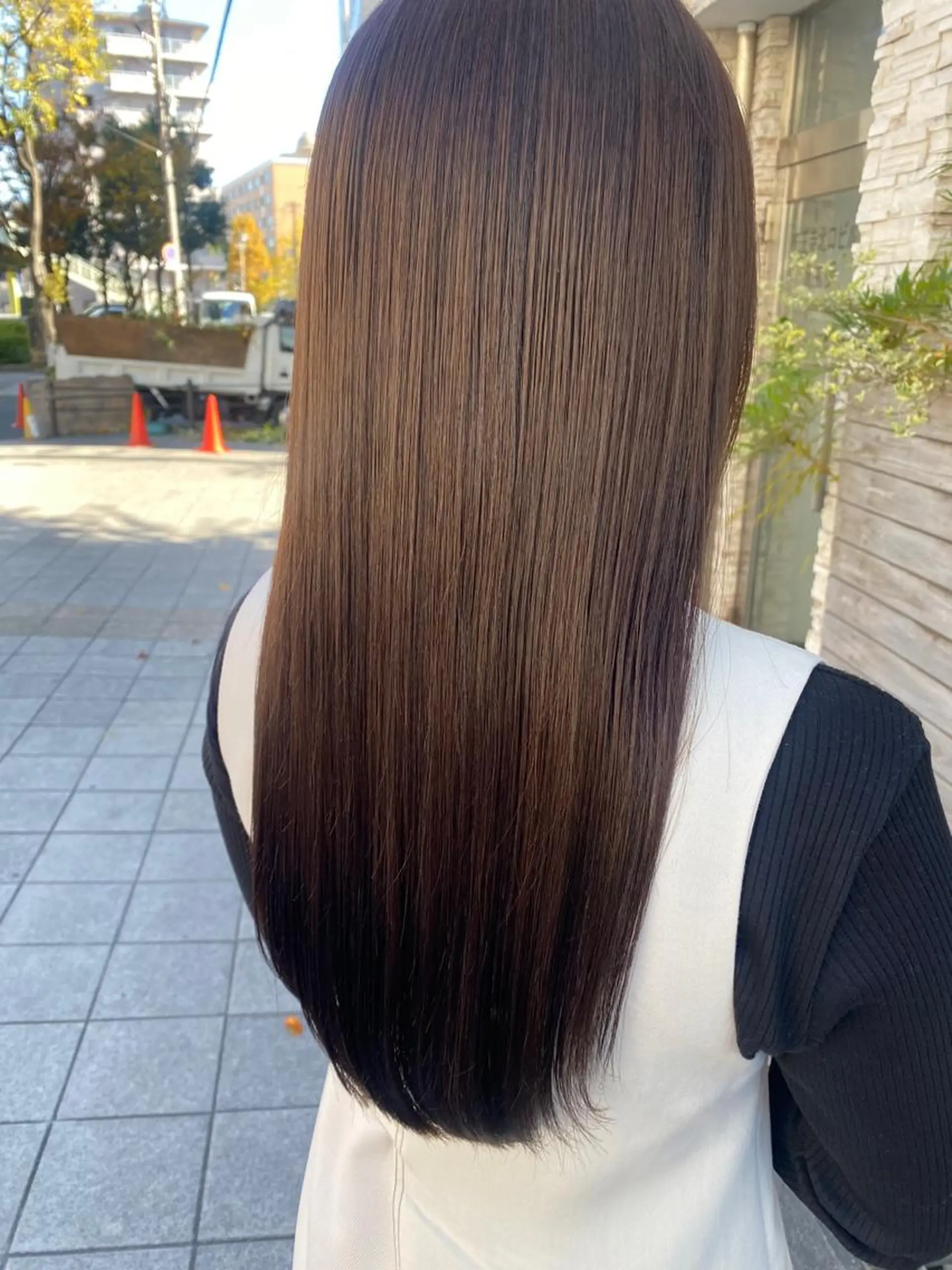 ロング カラー カット ヘアカラー トリートメント 髪質改善 大内翔太のヘアスタイル