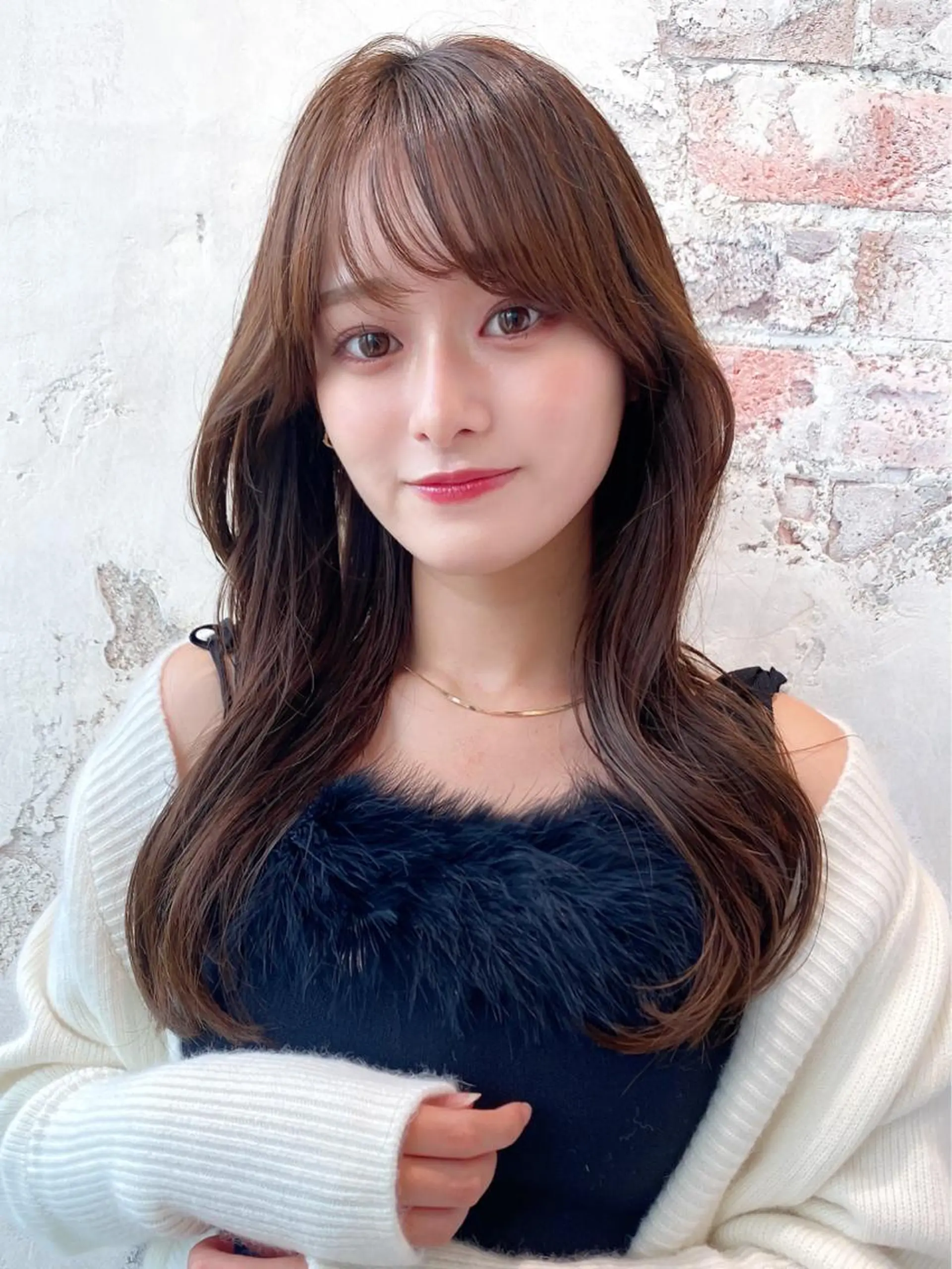 セミロング カラー ベージュカラー ブラウンカラー ブラウンベージュ くびれヘア 顔周りカット カット ヘアカラー トリートメント 顔周り/くびれヘア 韓国ヘア💕風間るなのヘアスタイル