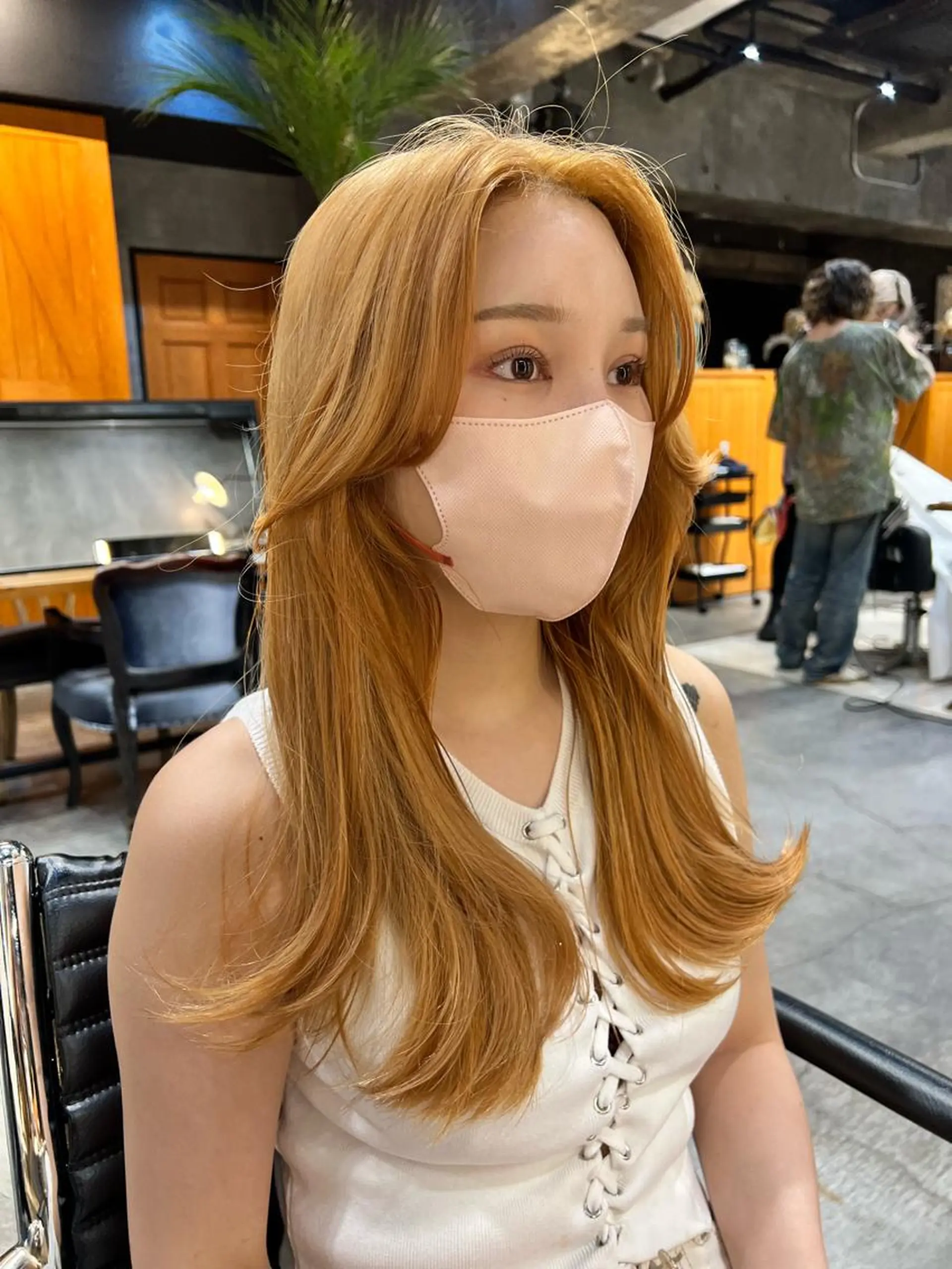 ロング カラー カット ヘアカラー haco＋所属・圧倒的デザイン力 店長🎨RENAのヘアスタイル