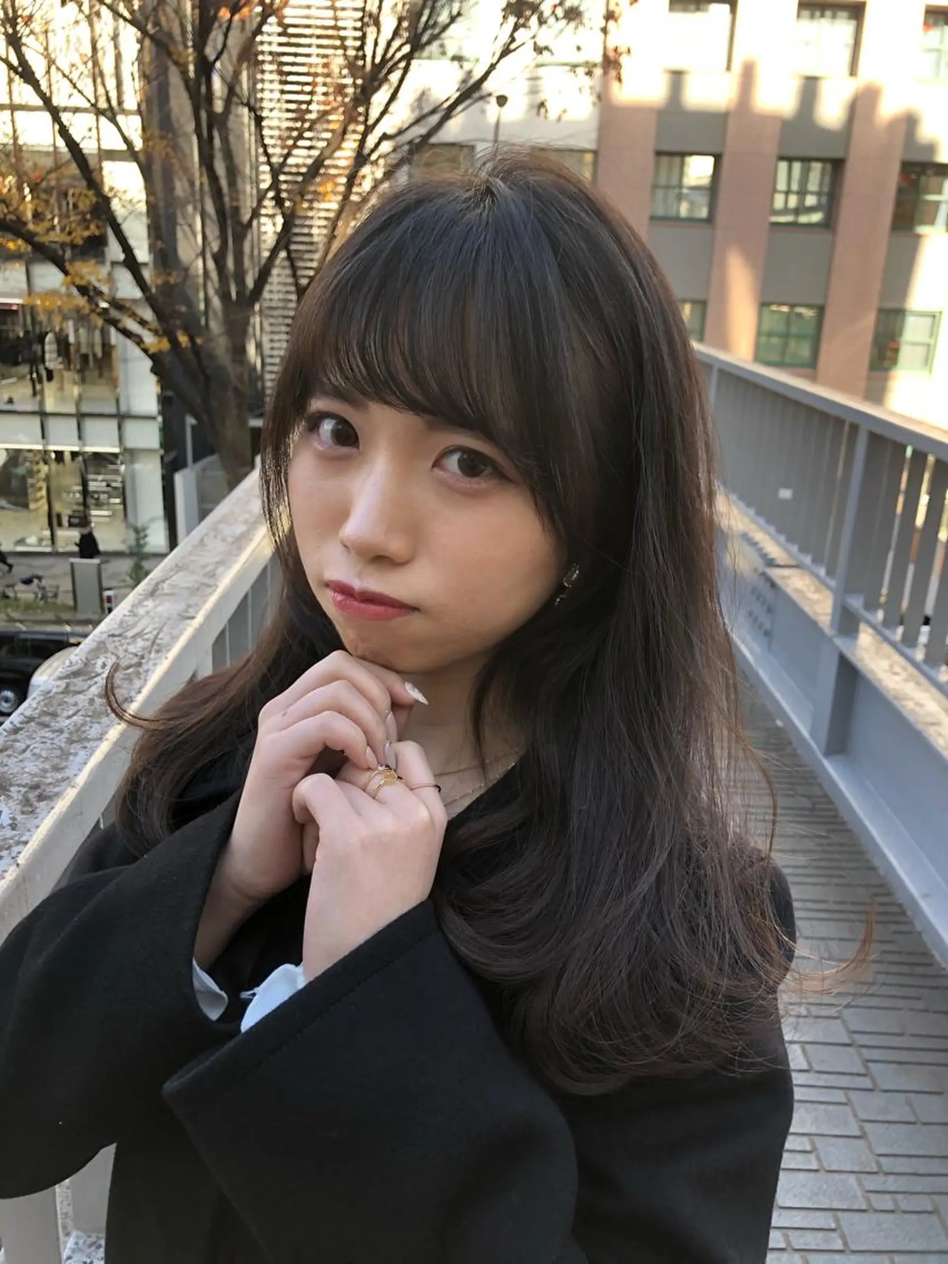 セミロング レイヤー特化/小顔顔 周り/セノ/表参道のヘアスタイル