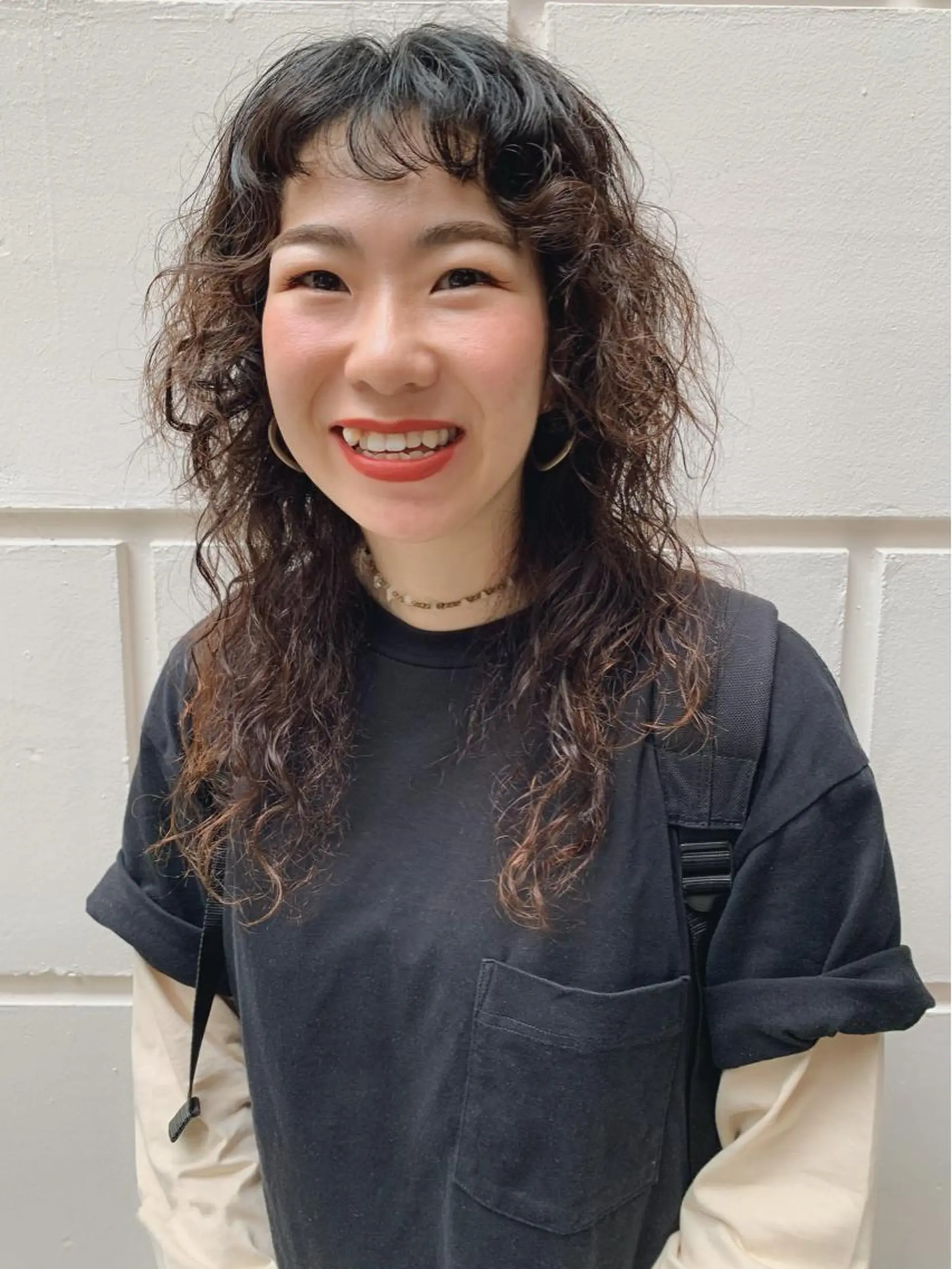 セミロング パーマ ヘアアレンジ la fith所属・rico_by ヘアとアイブロウのヘアスタイル