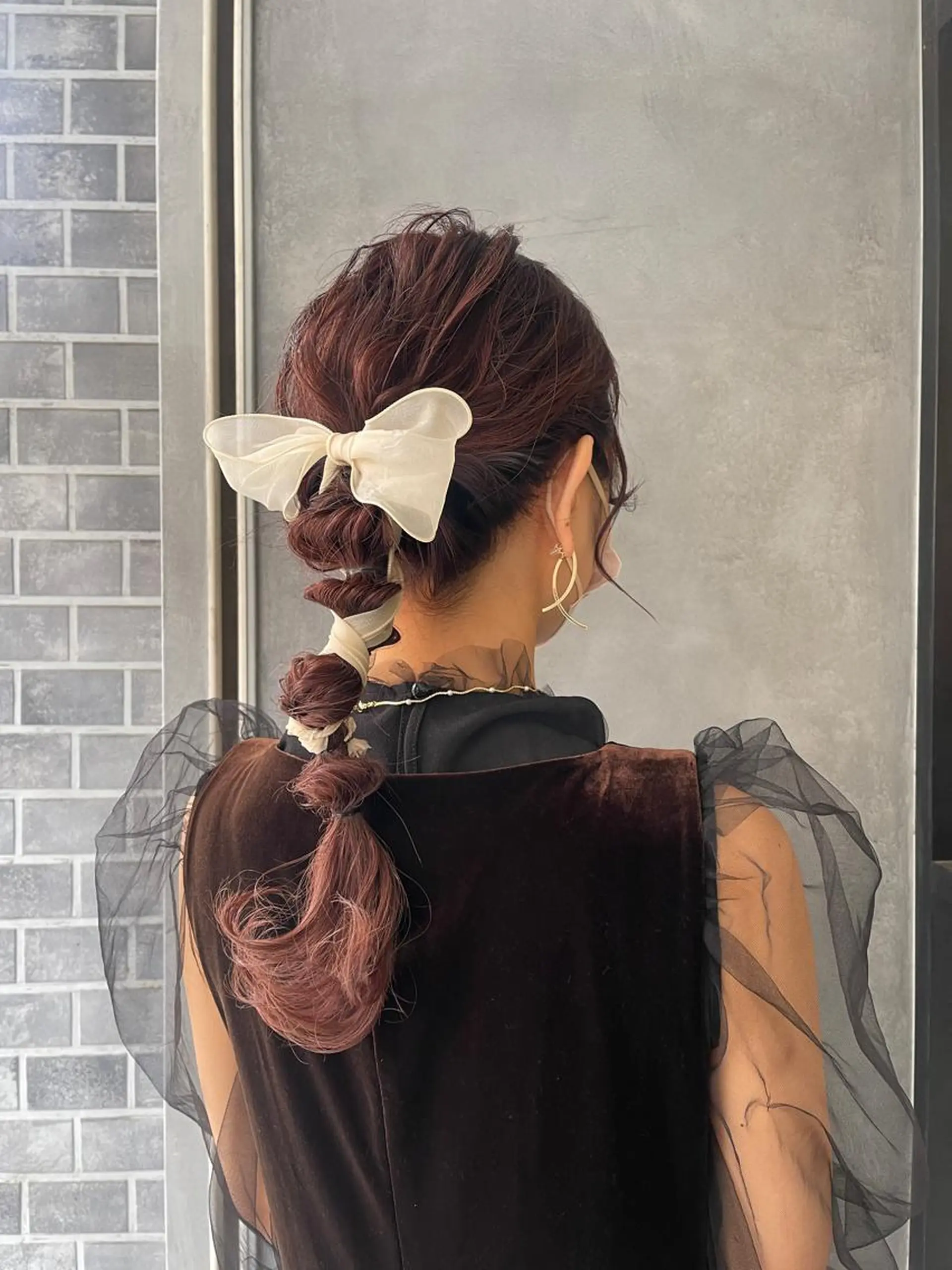 ロング カラー ヘアアレンジ ☁Neolive .Ayana✂️のヘアスタイル