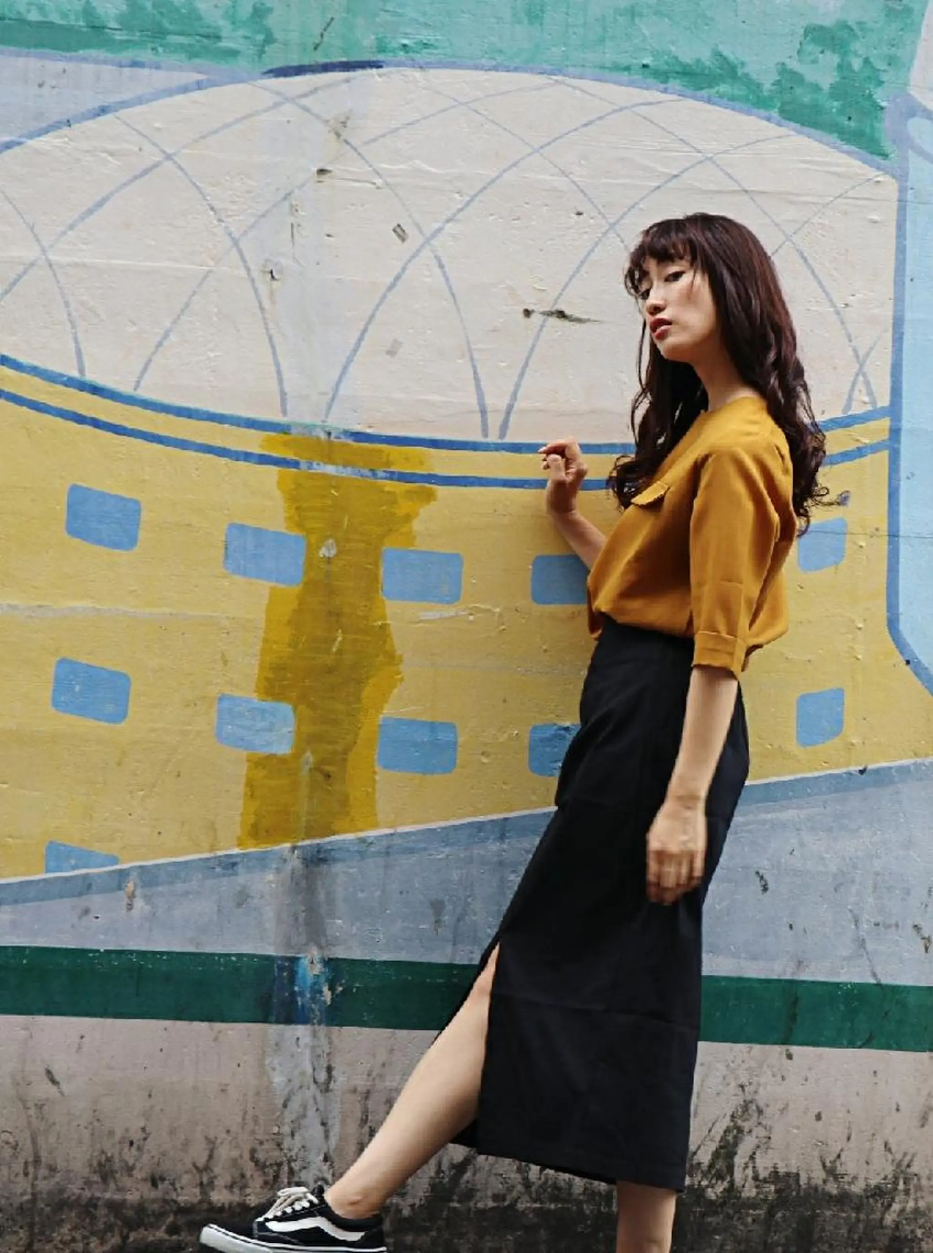 セミロング カラー パーマ アディクシーカラー イルミナカラー LAMP HAIR  ランプヘアー所属・徳永 博志のヘアスタイル