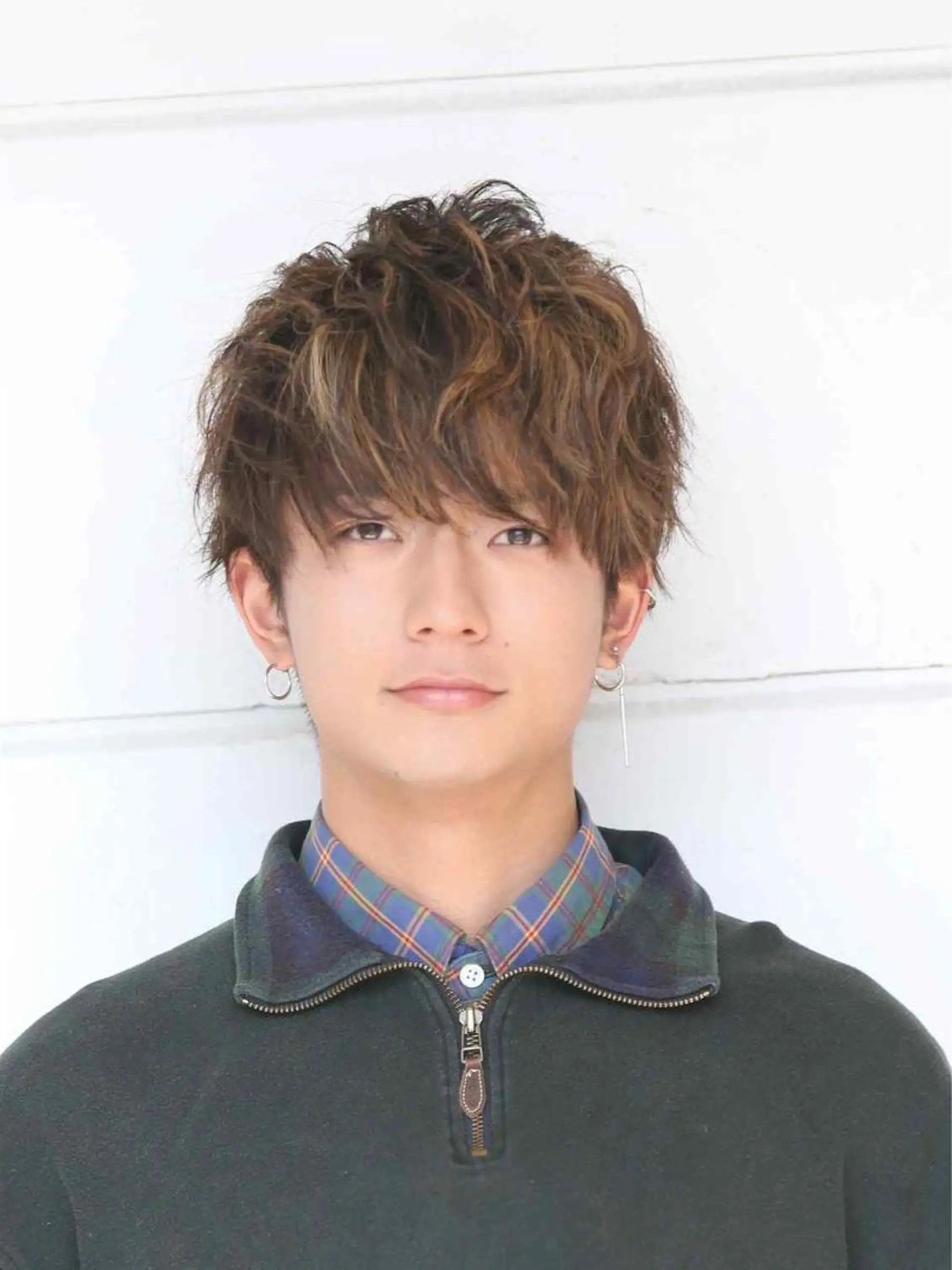 メンズ カット パーマ 森本 光貴のヘアスタイル