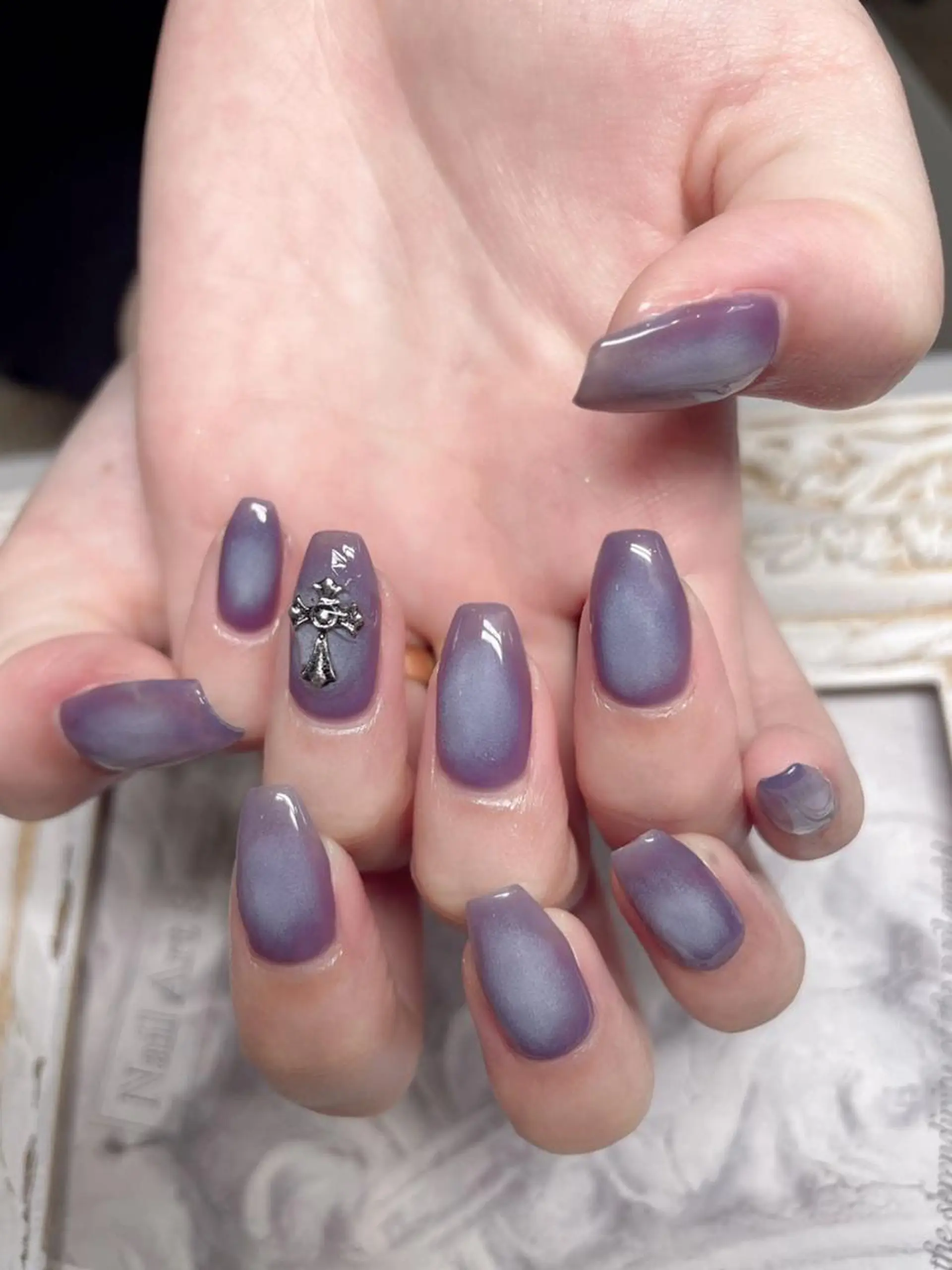 ネイル チークネイル 長さ出し フットネイル フレンチネイル ジェルネイル AB マツエクネイルサロンのネイルデザイン