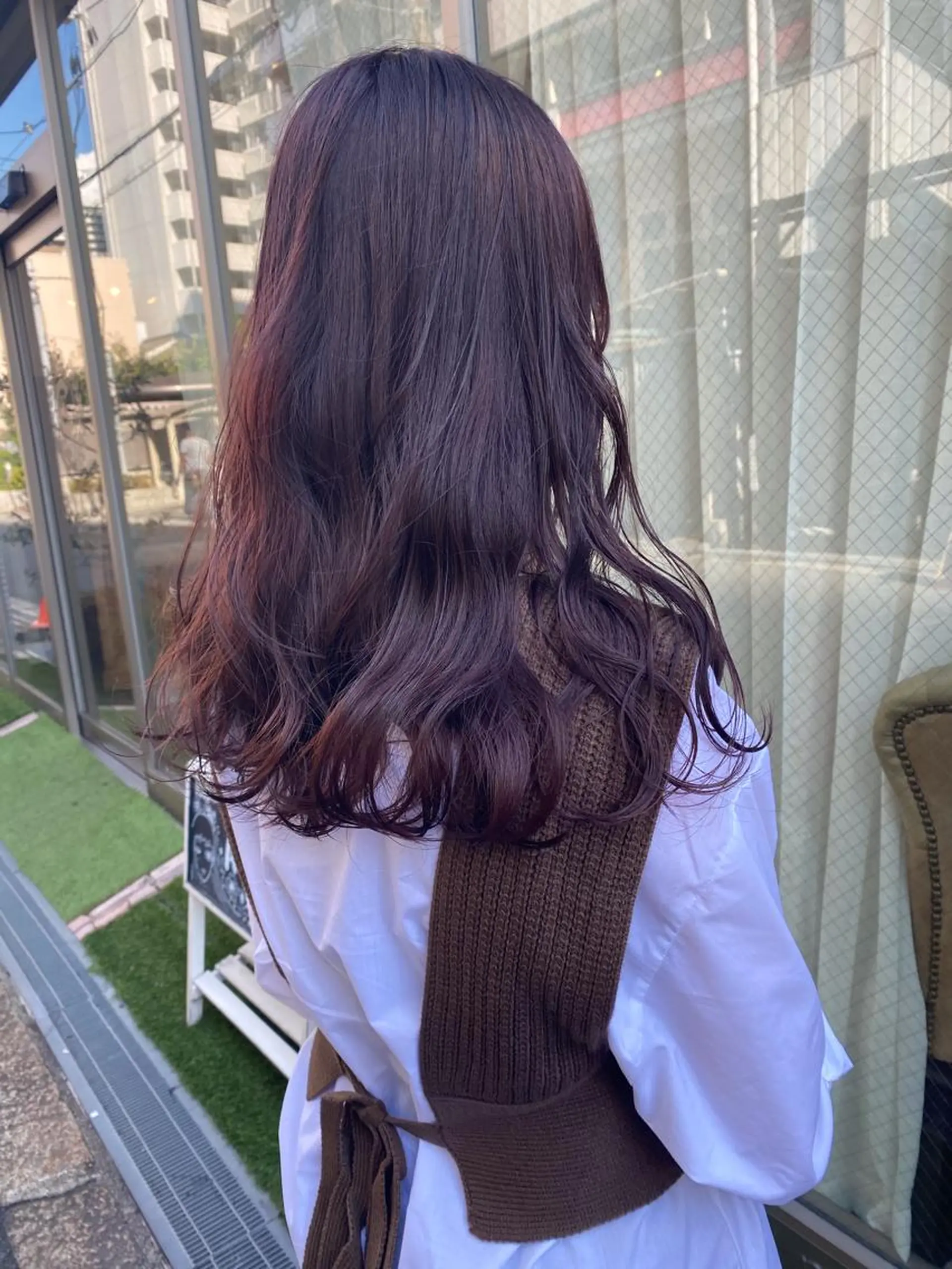 セミロング カラー ヘアカラー トリートメント 酸性縮毛矯正 梅田茶屋町 Juriのヘアスタイル