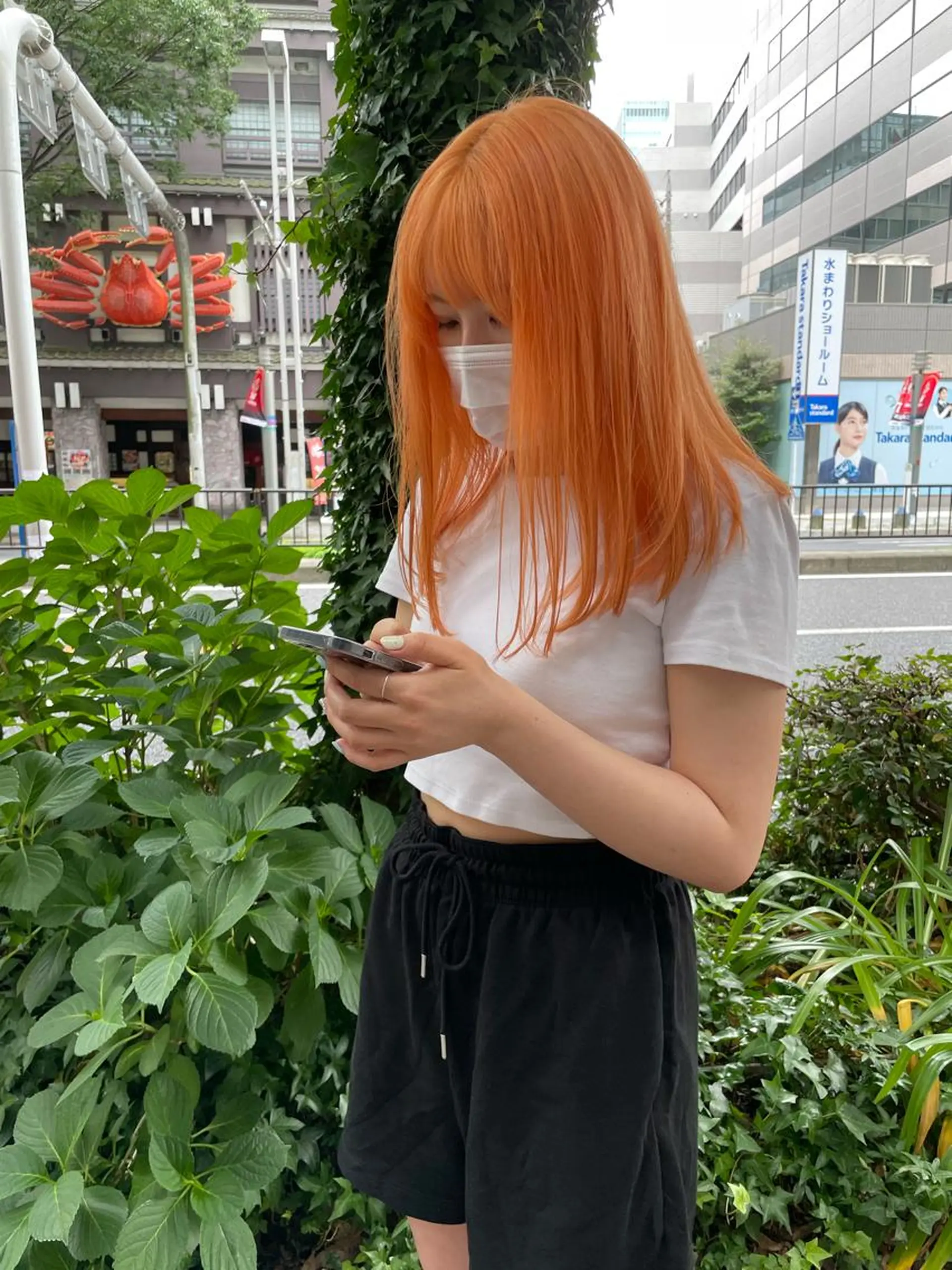 セミロング インク 美容院のヘアスタイル