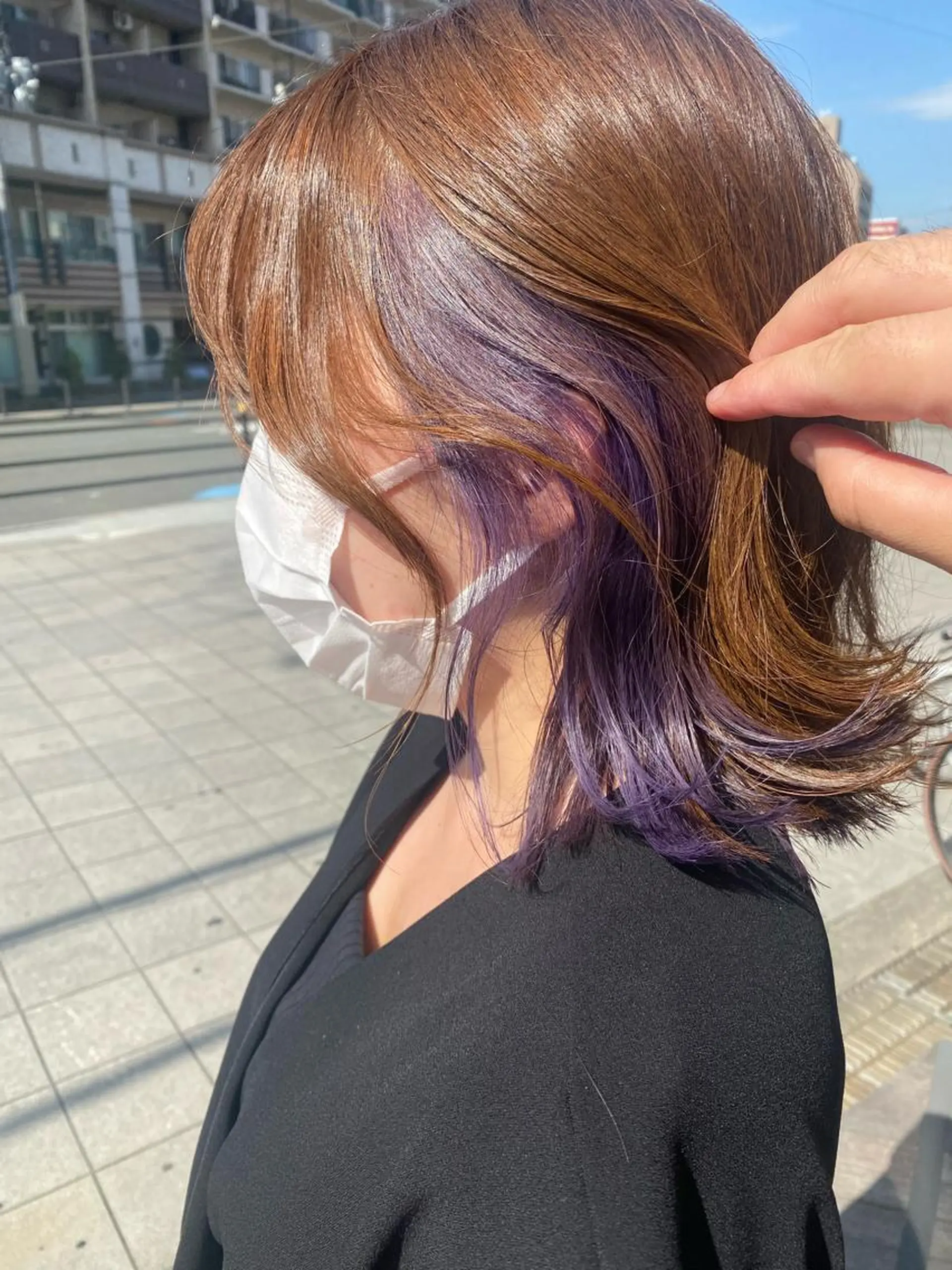 ミディアム カラー 髪質改善 大内翔太のヘアスタイル