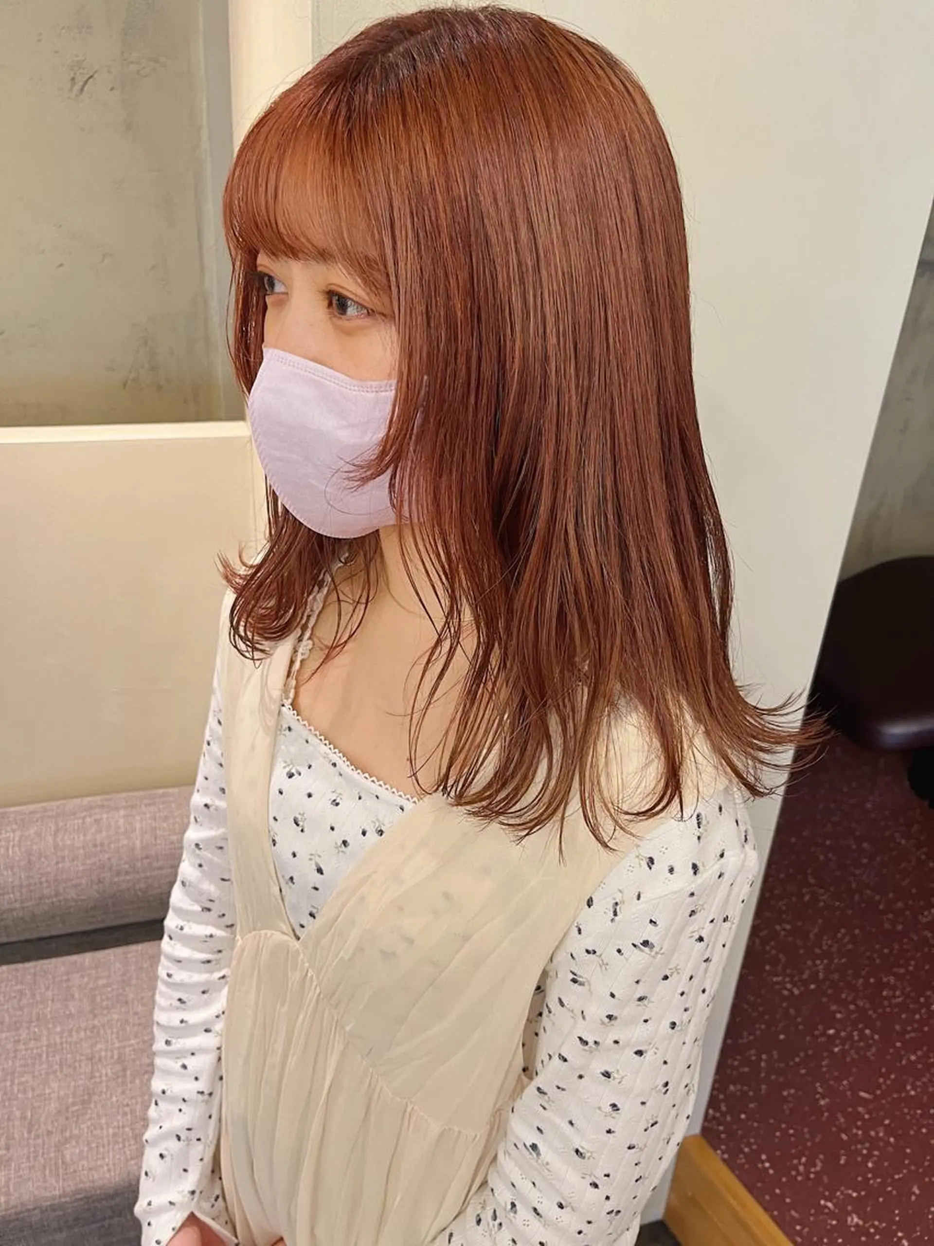 セミロング カット ヘアカラー 西山 紗耶香🪽 透明感カラー/ボブのヘアスタイル