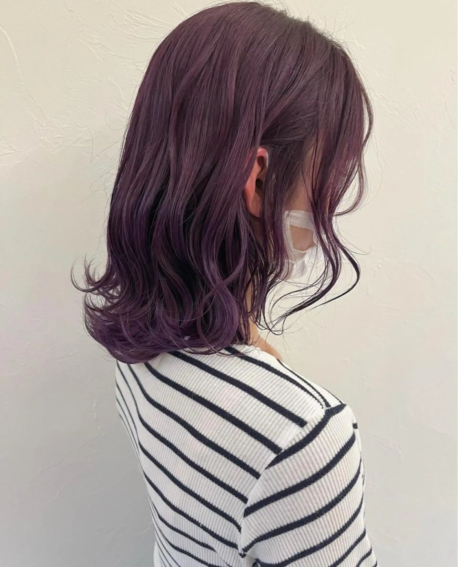 ミディアム カラー ブリーチ パープルカラー Agu hair time所属・time_ メラニーのヘアスタイル