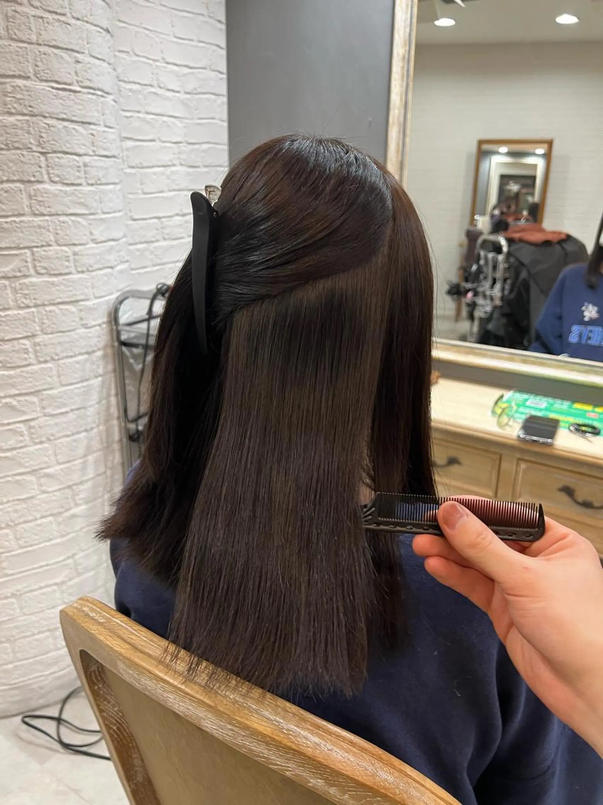 セミロング カラー 髪質改善ストレート Kantaのヘアスタイル